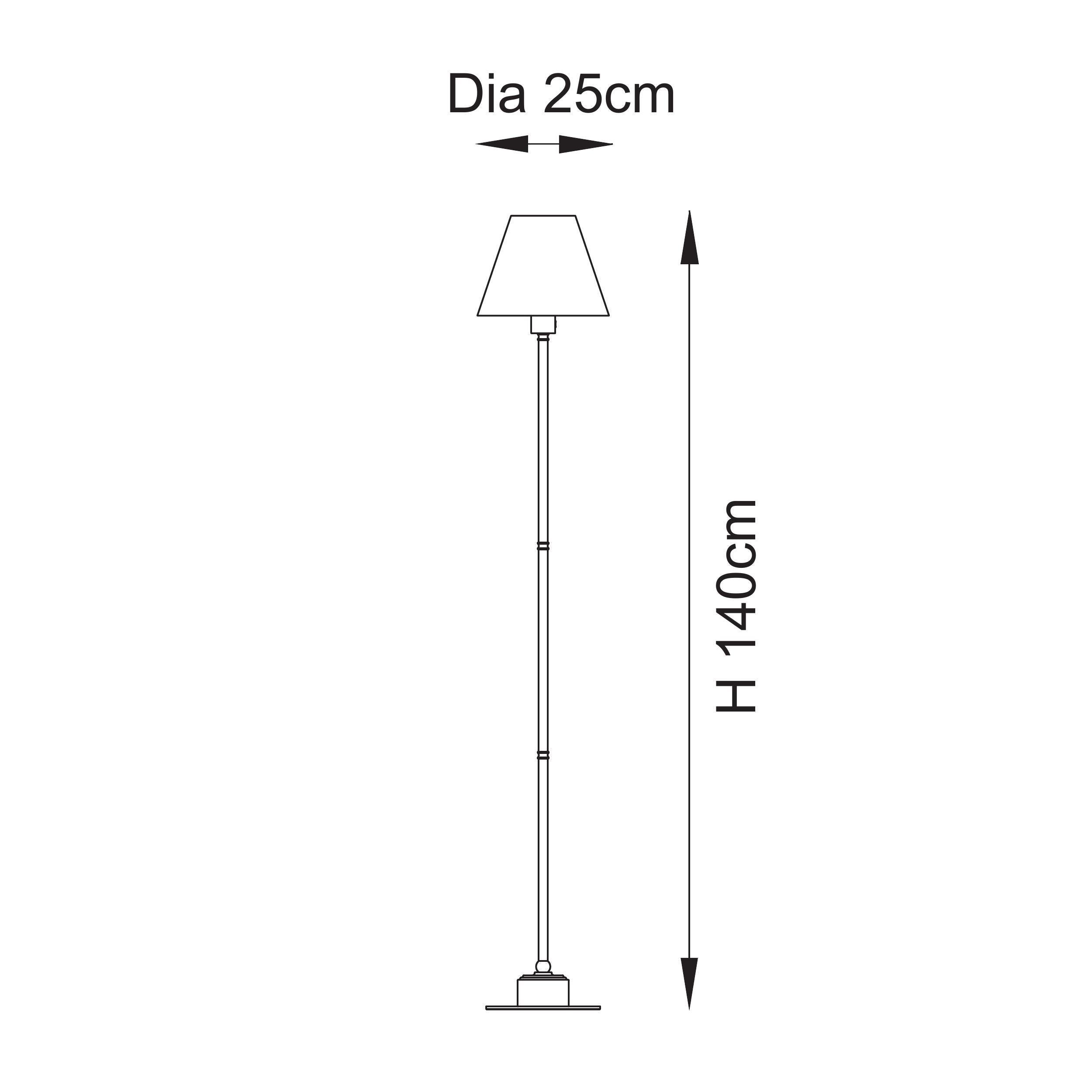 Burley Rechargeable Brass Floor Lamp & Ripple 25cm Pearl Grey Shade