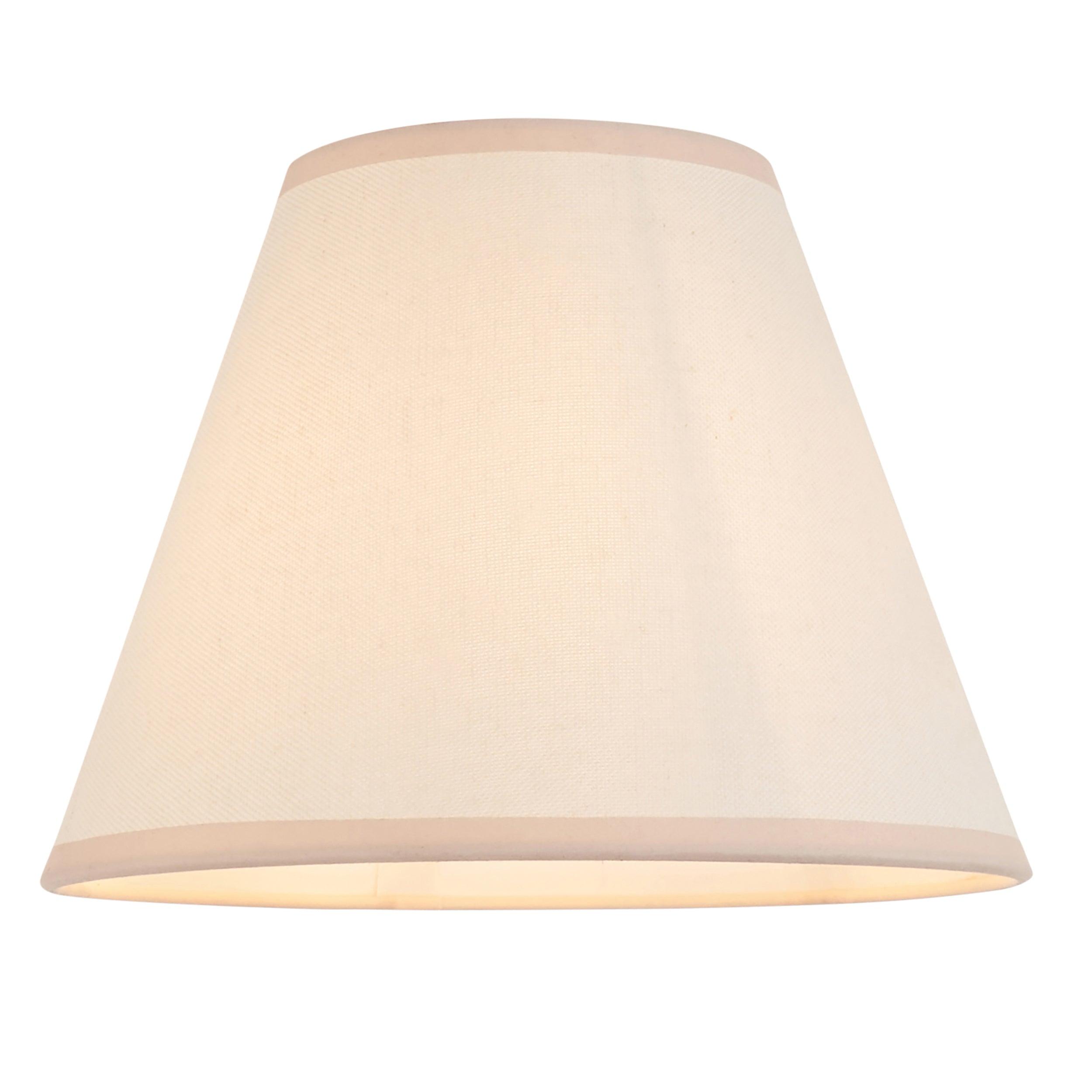 Burley Rechargeable Brass Floor Lamp & Ivy 25cm Vintage White Shade