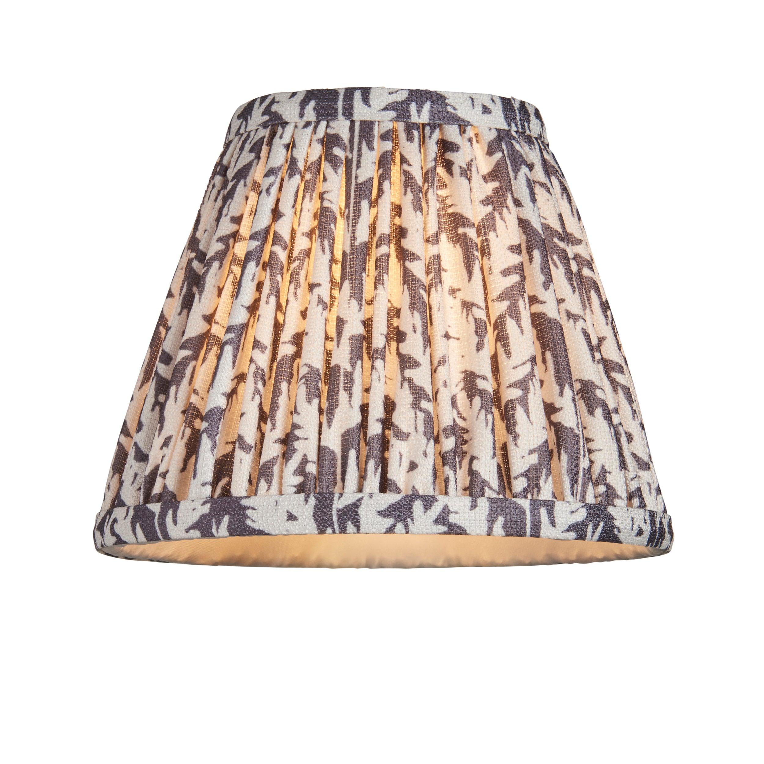 Upton Rechargeable Table Lamp & Leaf 16cm Pearl Grey Shade