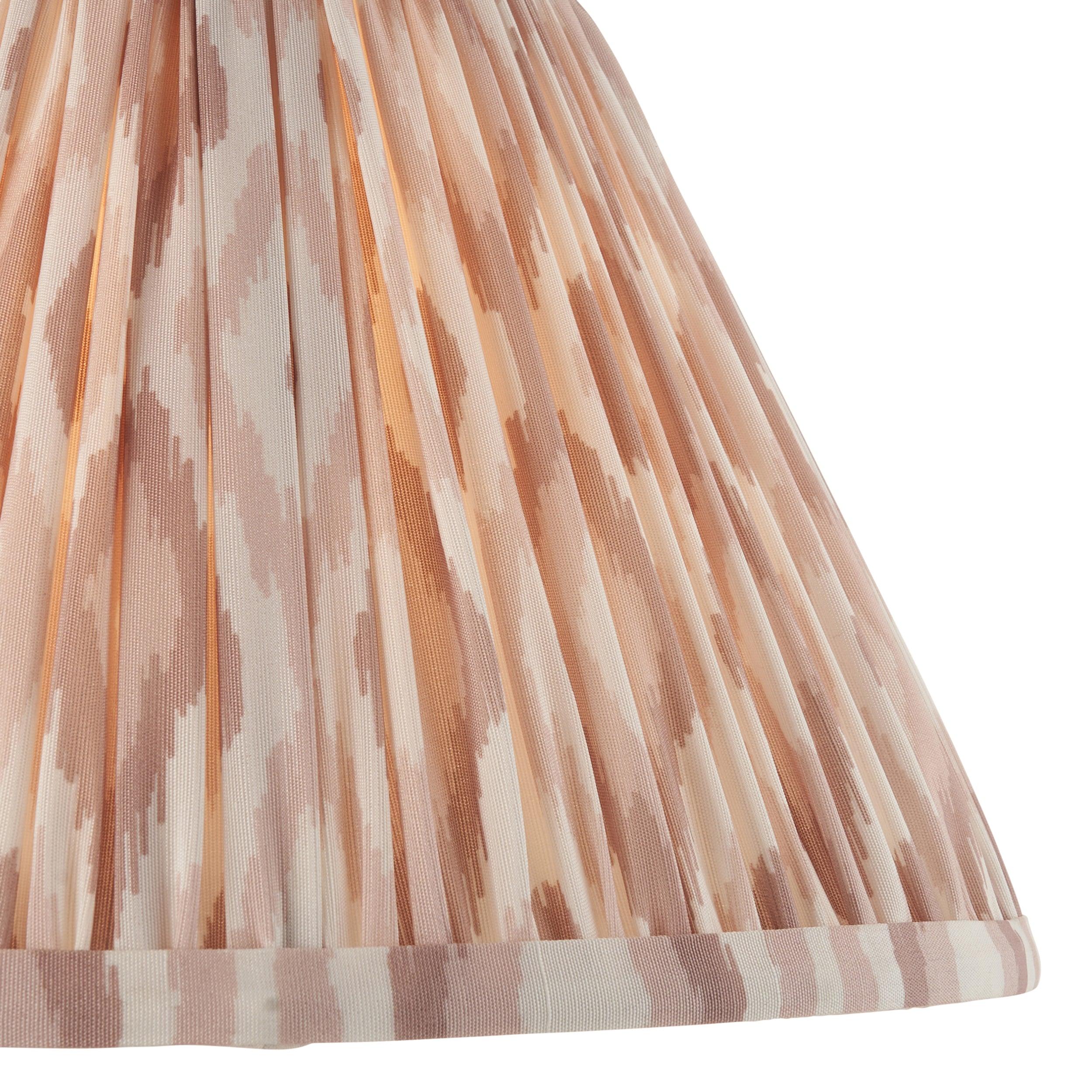 Myrtle Pink Table Lamp & Ikat 30cm Neutral Shade