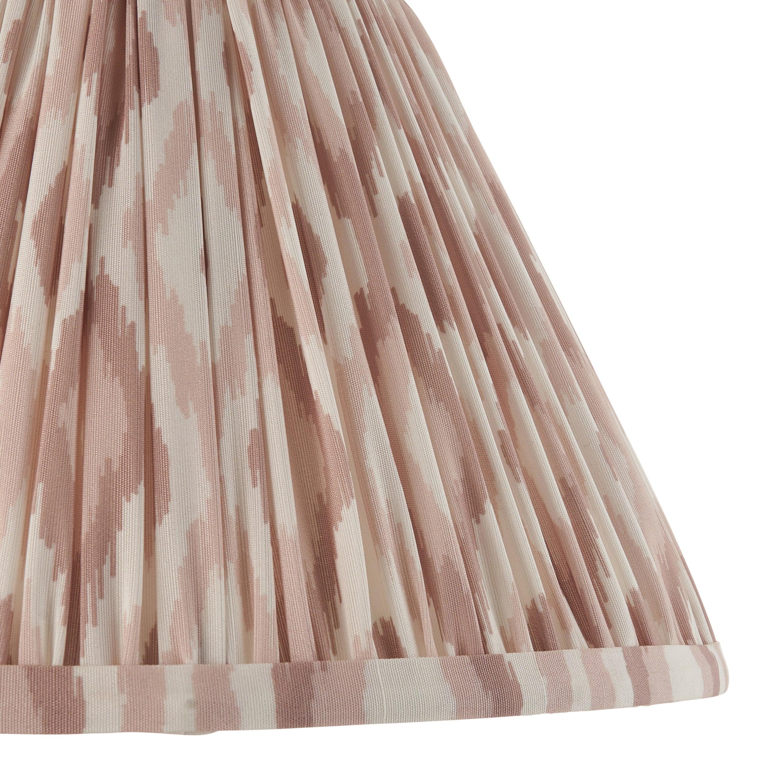 Myrtle Pink Table Lamp & Ikat 30cm Neutral Shade