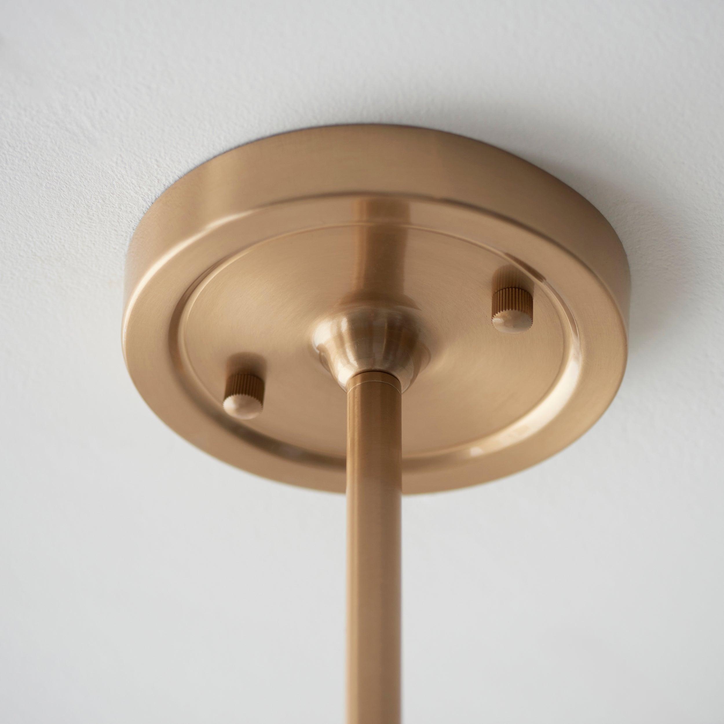 Santiago Brass 4 Light Pendant Ceiling Light With Neutral Ikat 16cm Shades