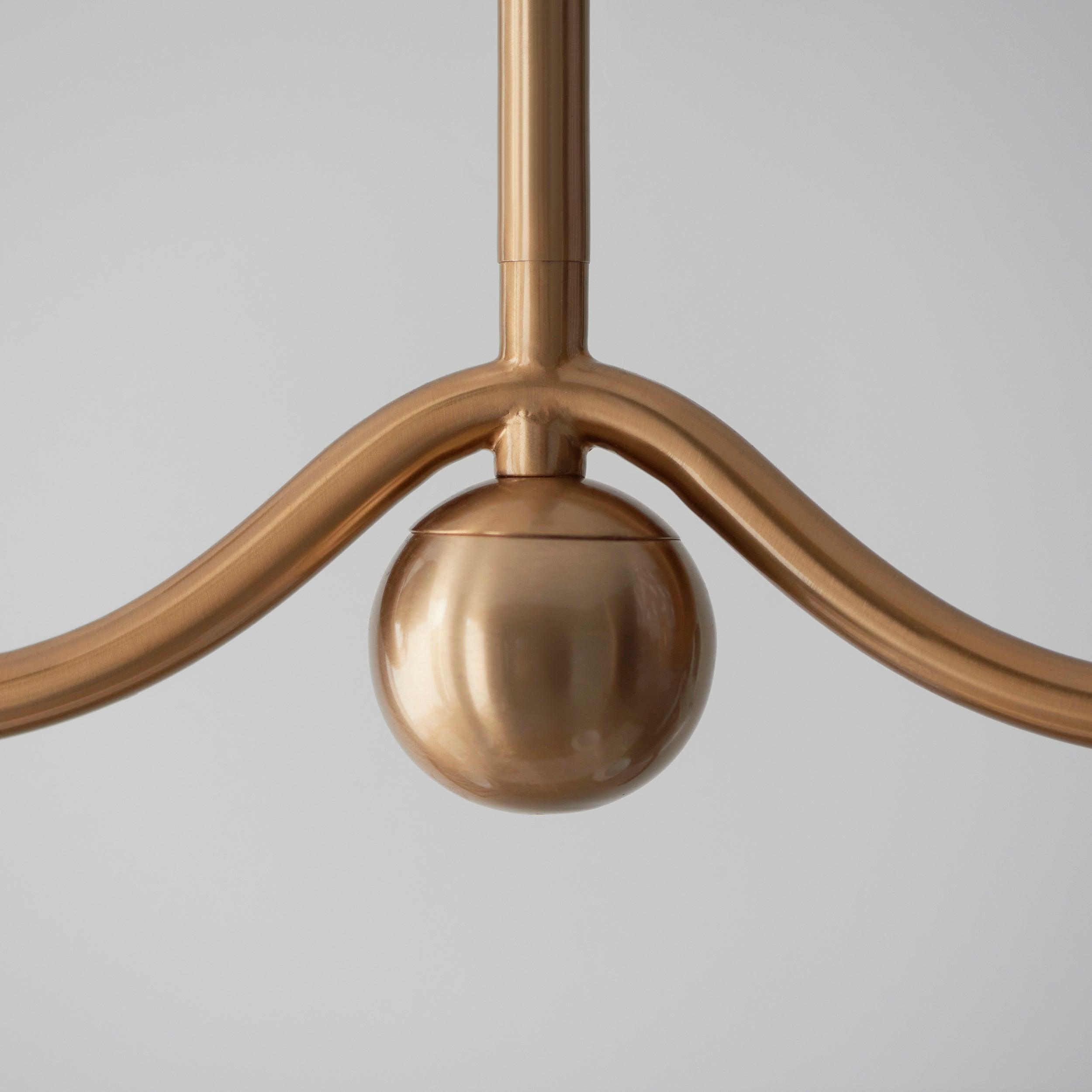Santiago Brass 4 Light Pendant Ceiling Light With Neutral Ikat 16cm Shades