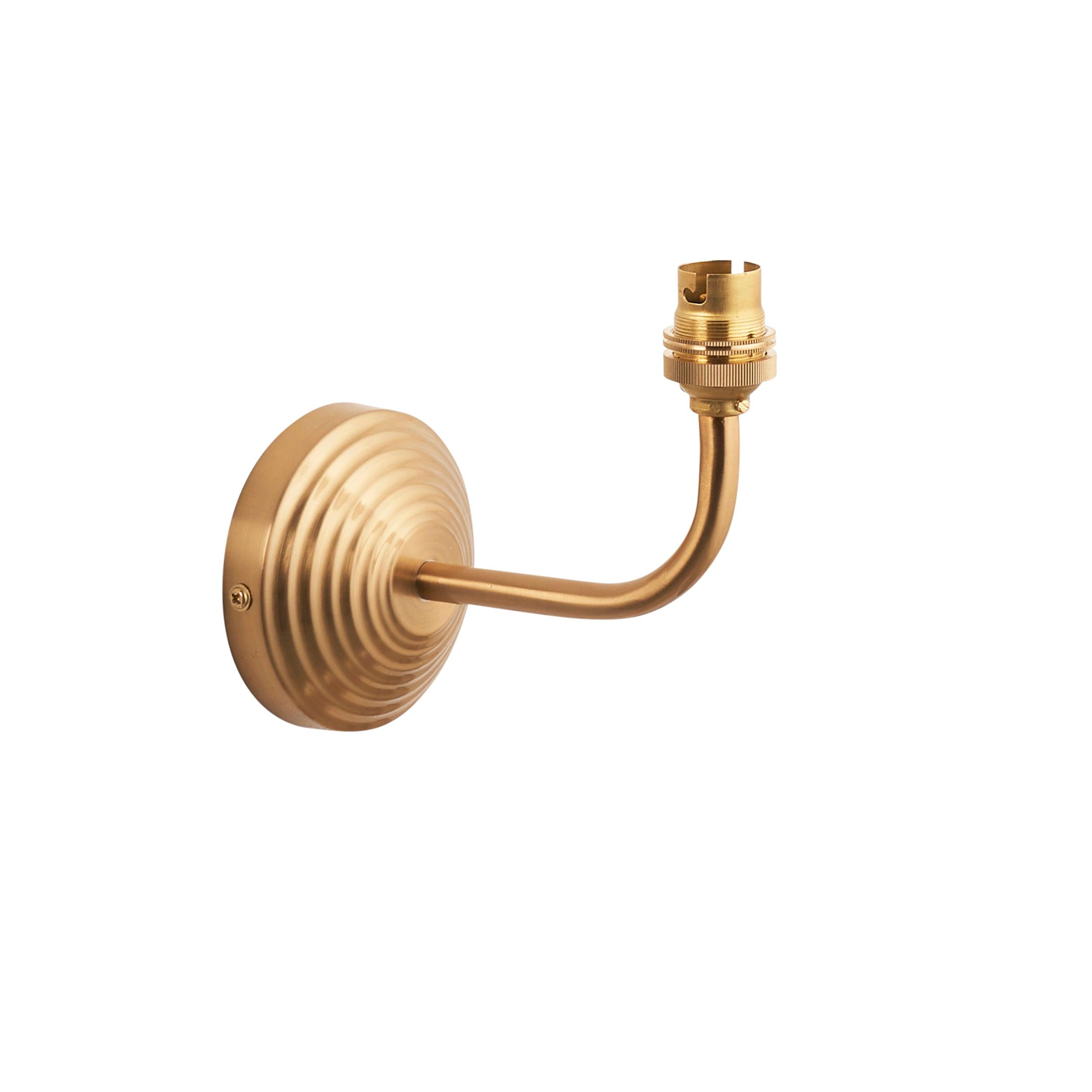 Obelisk Arc Brass Wall Light Fitting