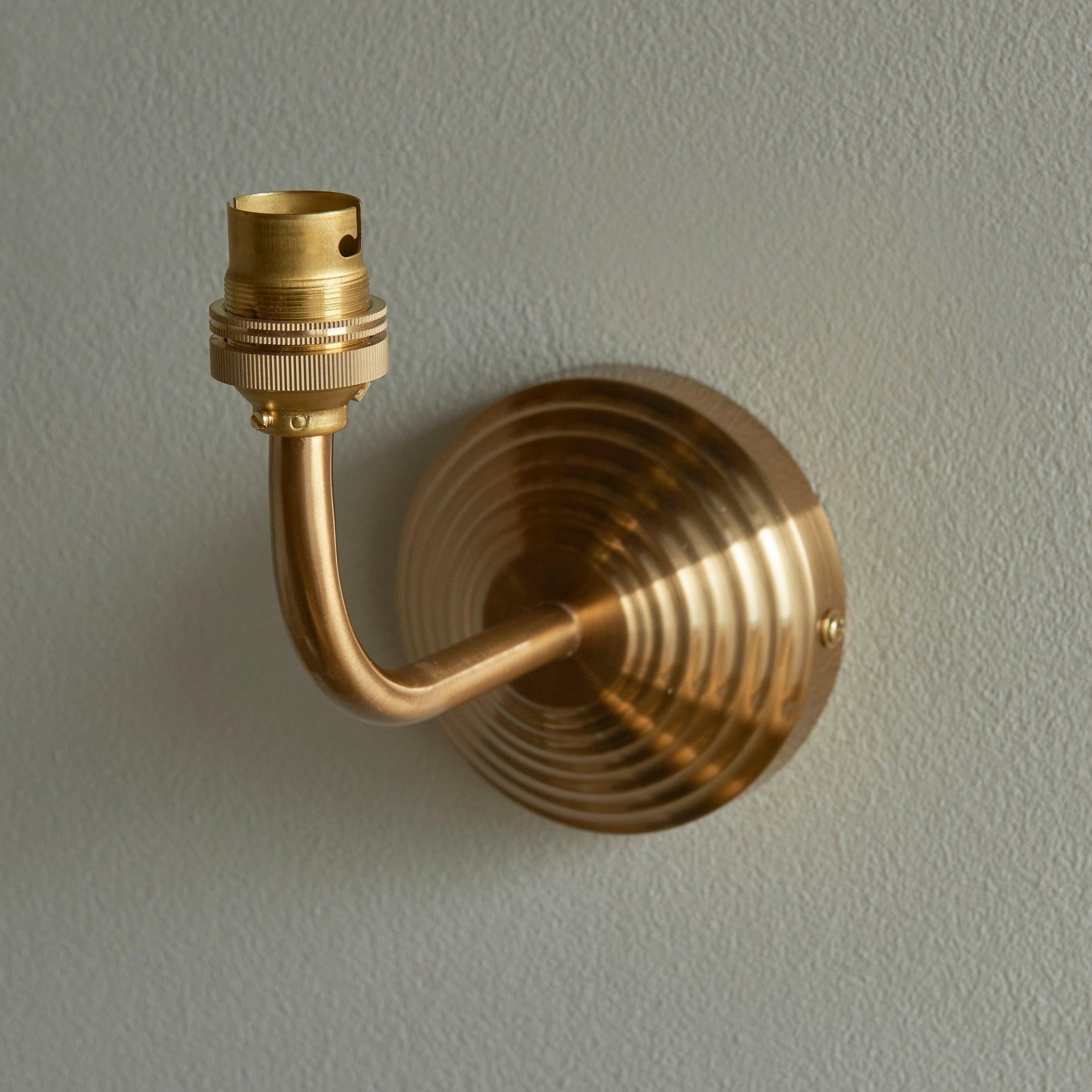 Obelisk Arc Brass Wall Light Fitting