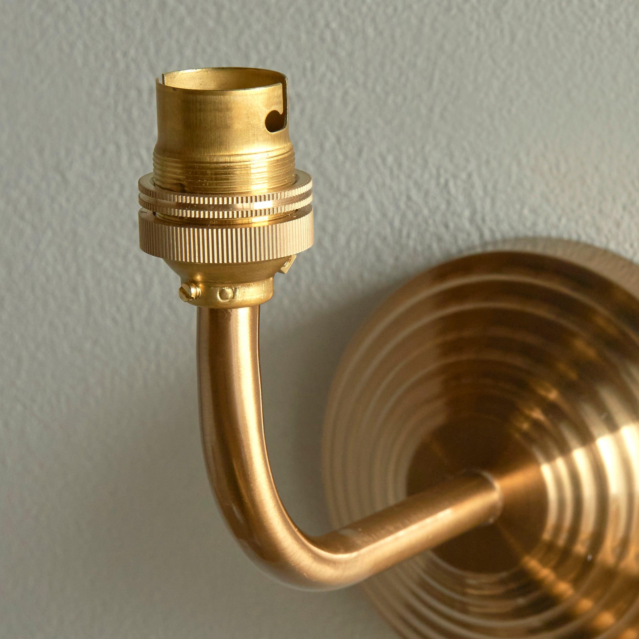 Obelisk Arc Brass Wall Light Fitting