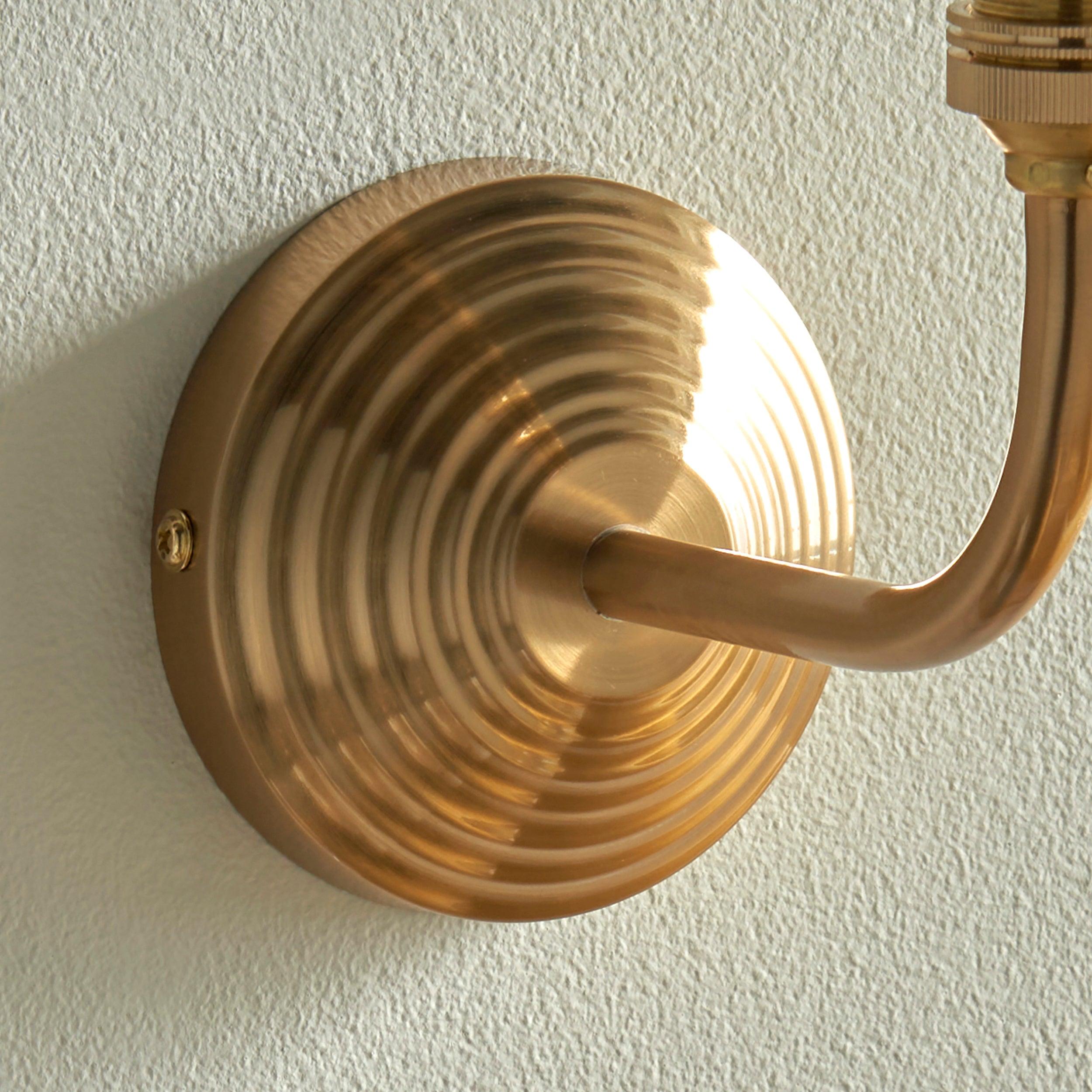 Obelisk Arc Brass Wall Light Fitting