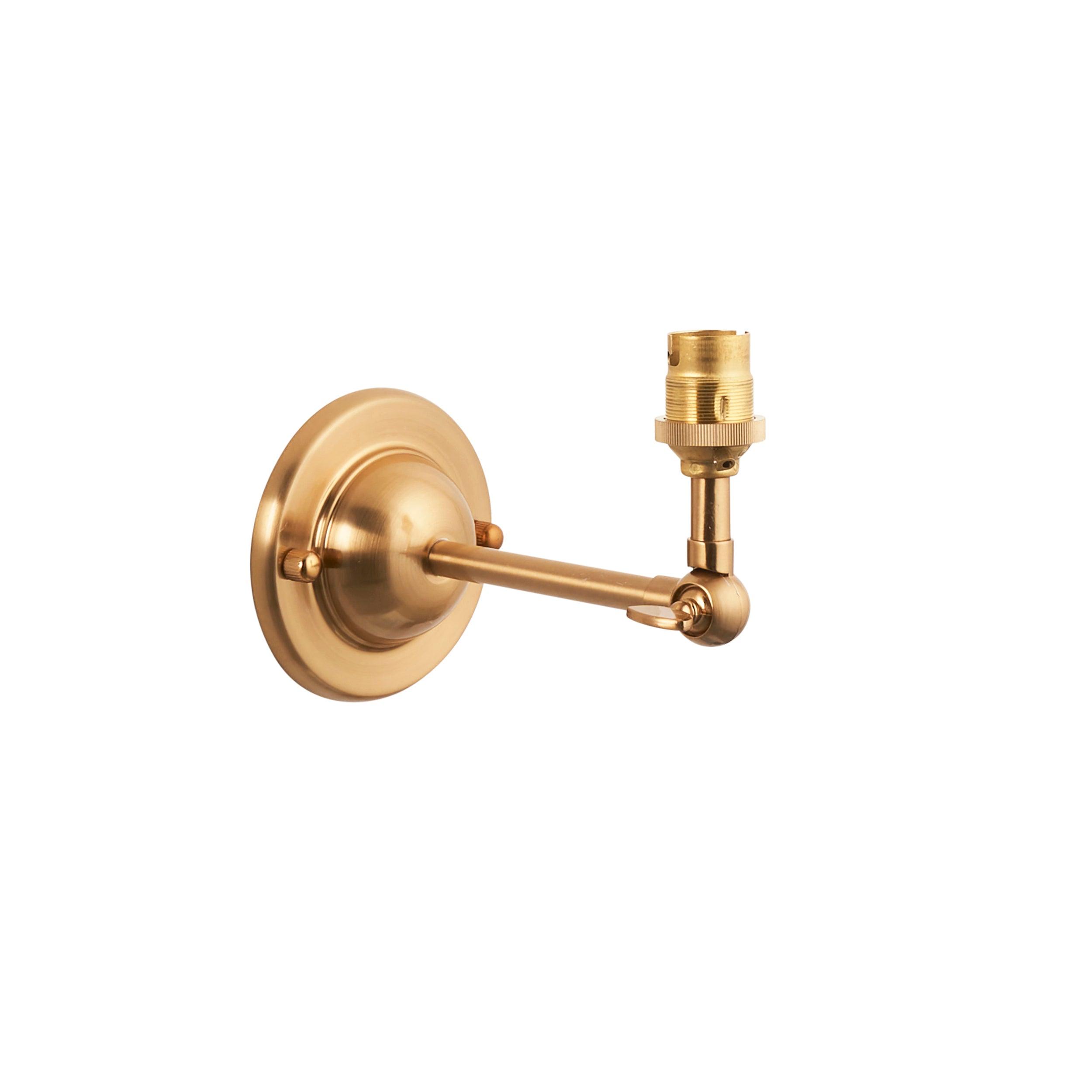 Dome Wing Brass Wall Light Fitting