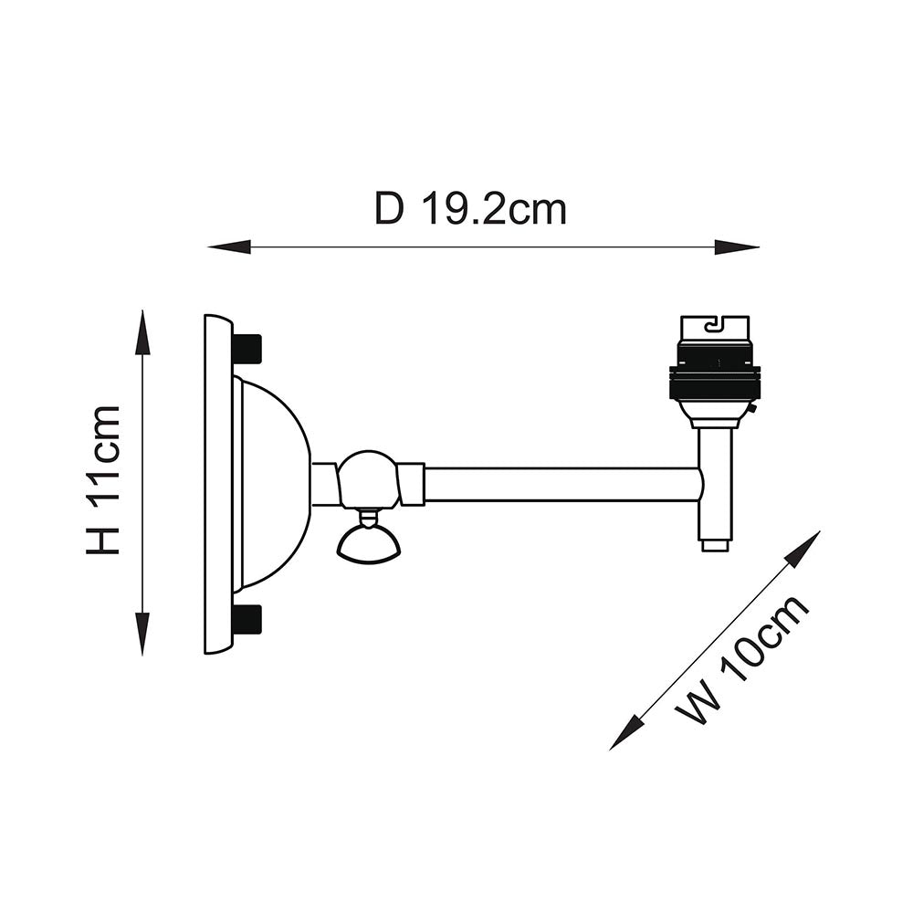 Dome Fold Brass Wall Light Fitting — close-up detail