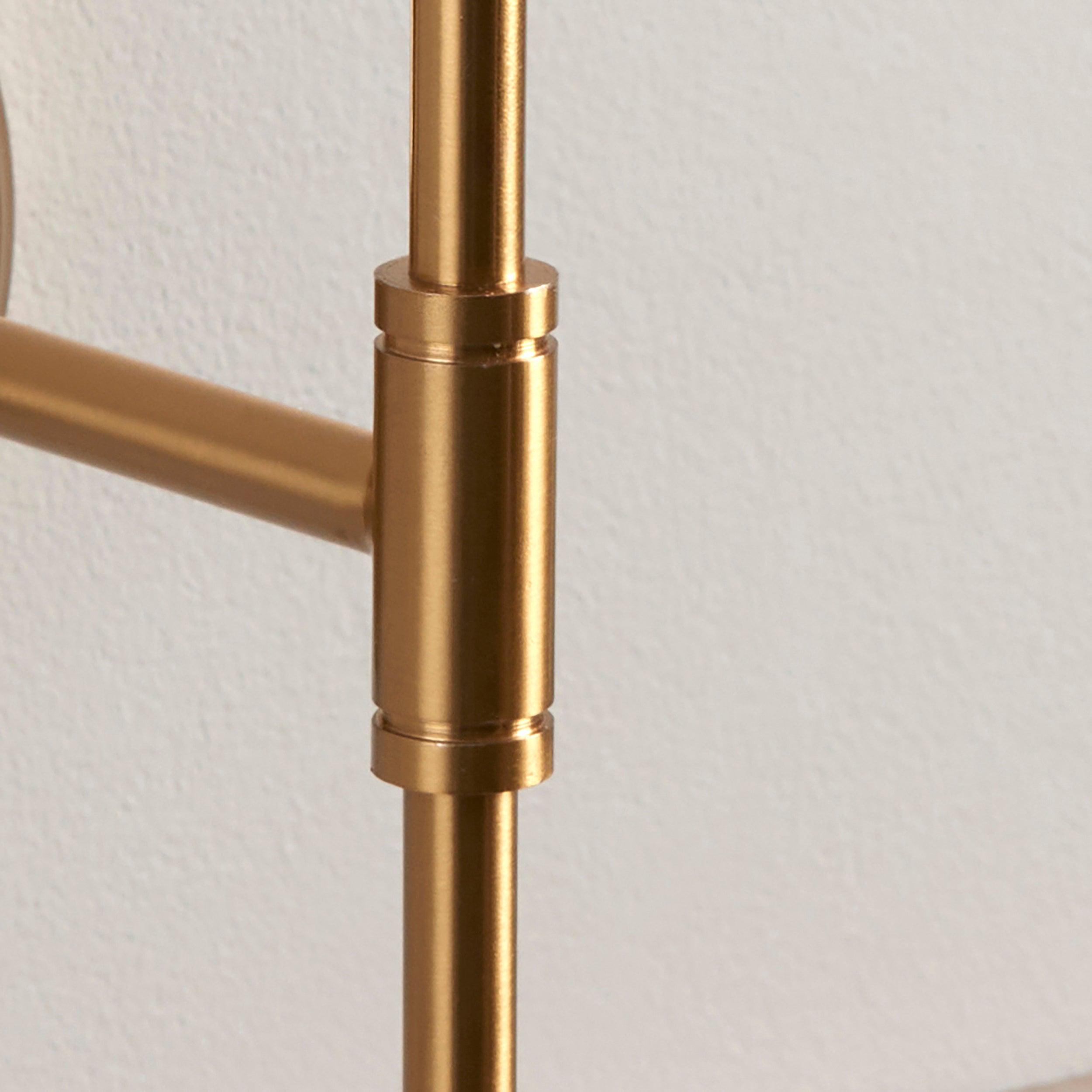 Dome T Bar Brass Wall Light Fitting