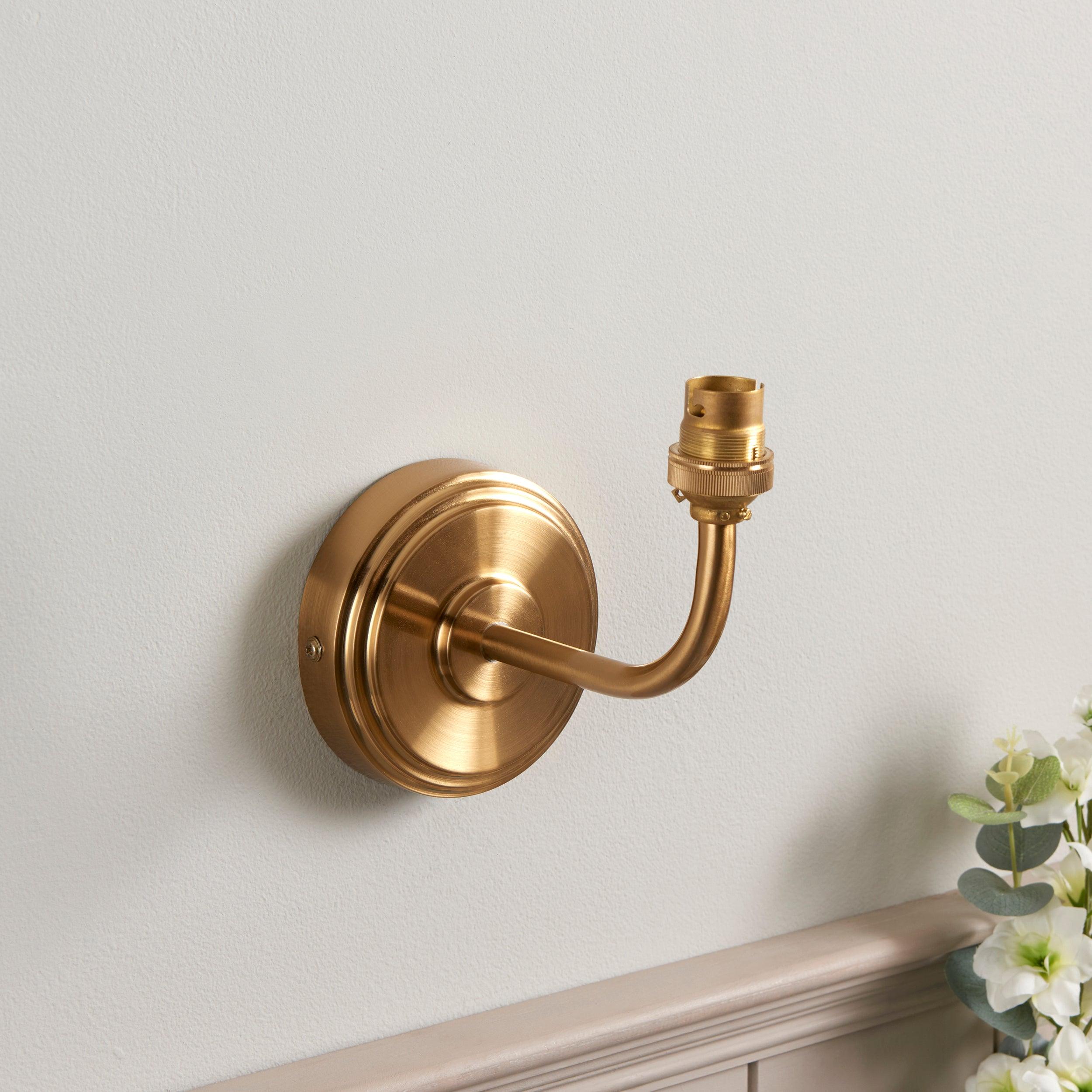 Step Arc Brass Wall Light Fitting
