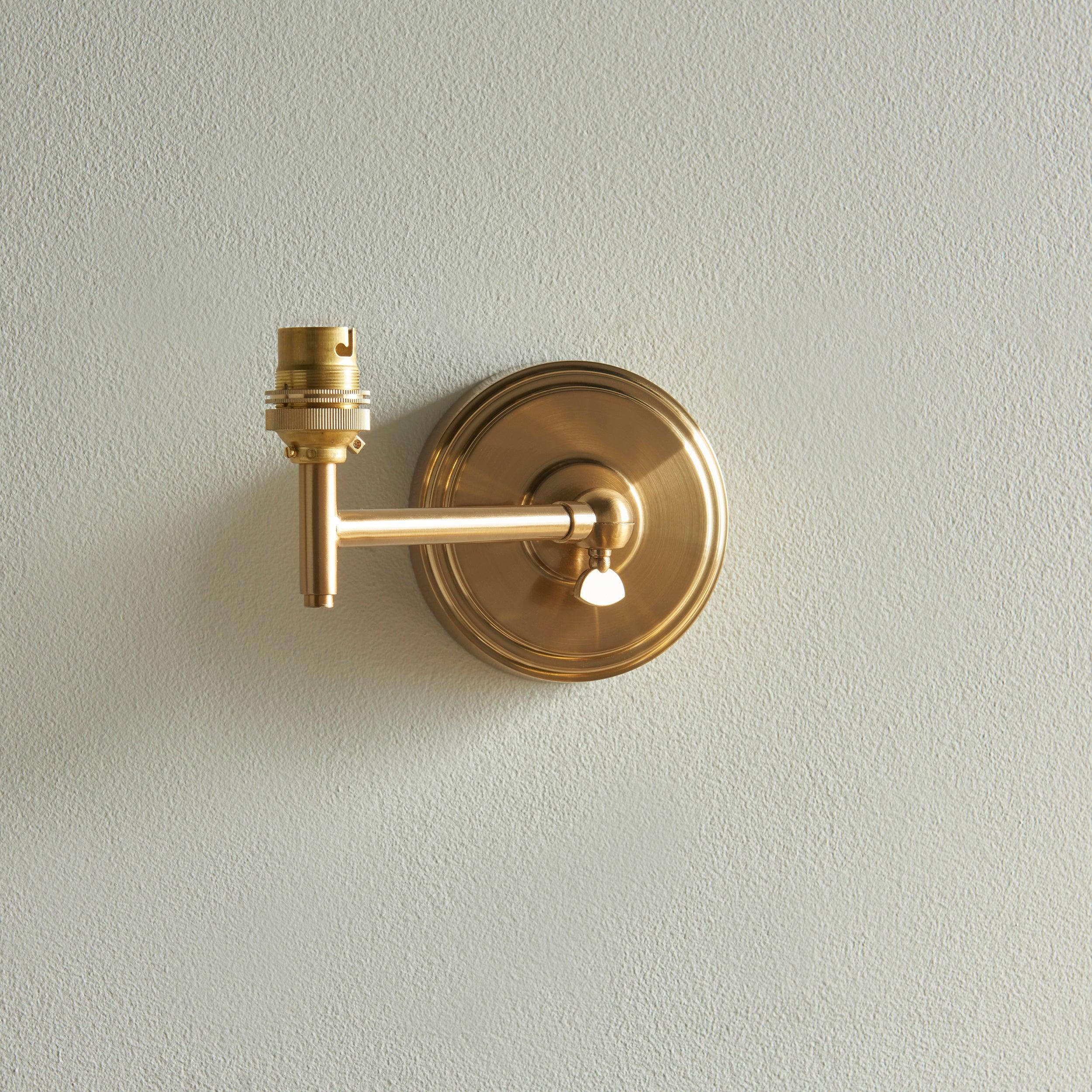 Step Fold Brass Wall Light Fitting