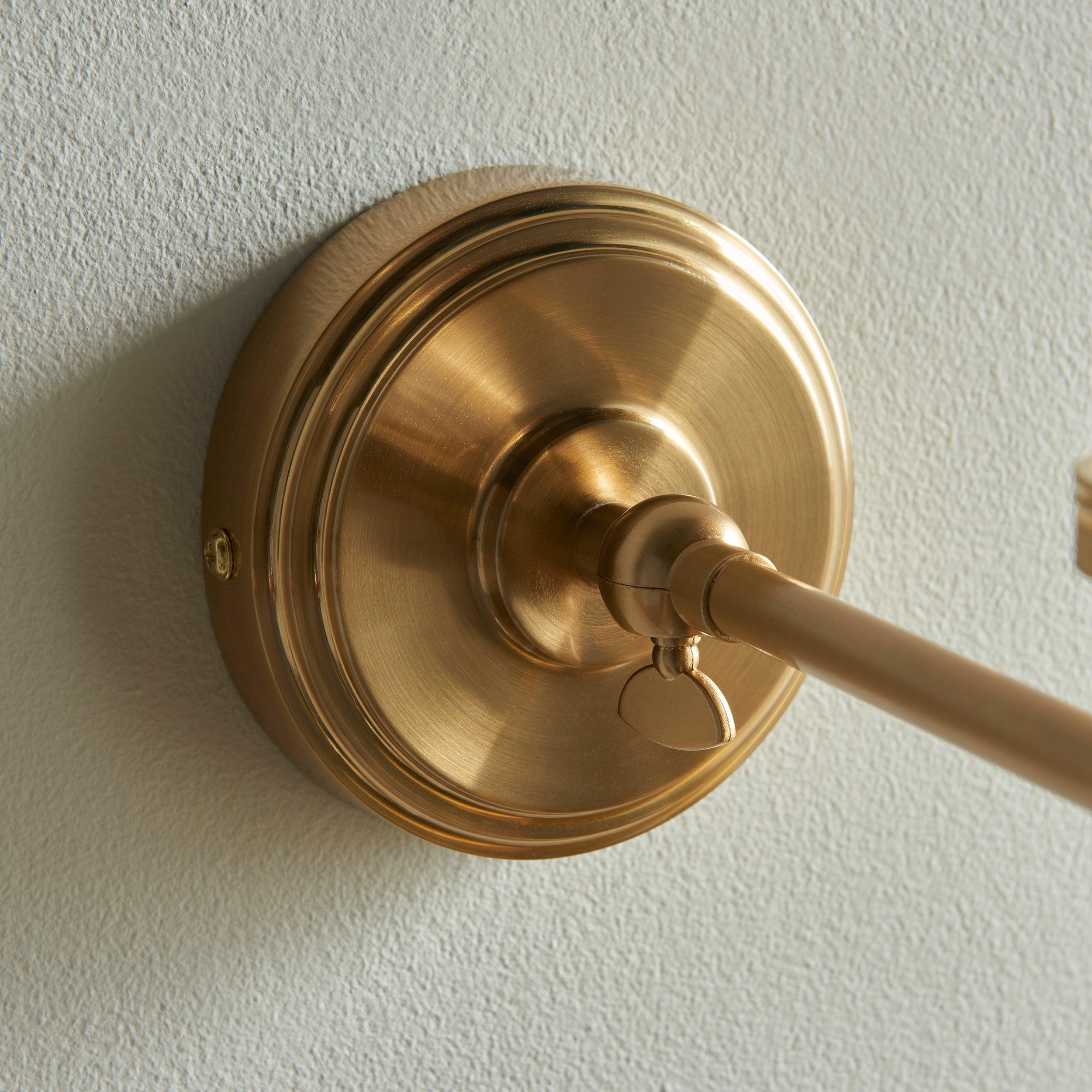 Step Fold Brass Wall Light Fitting