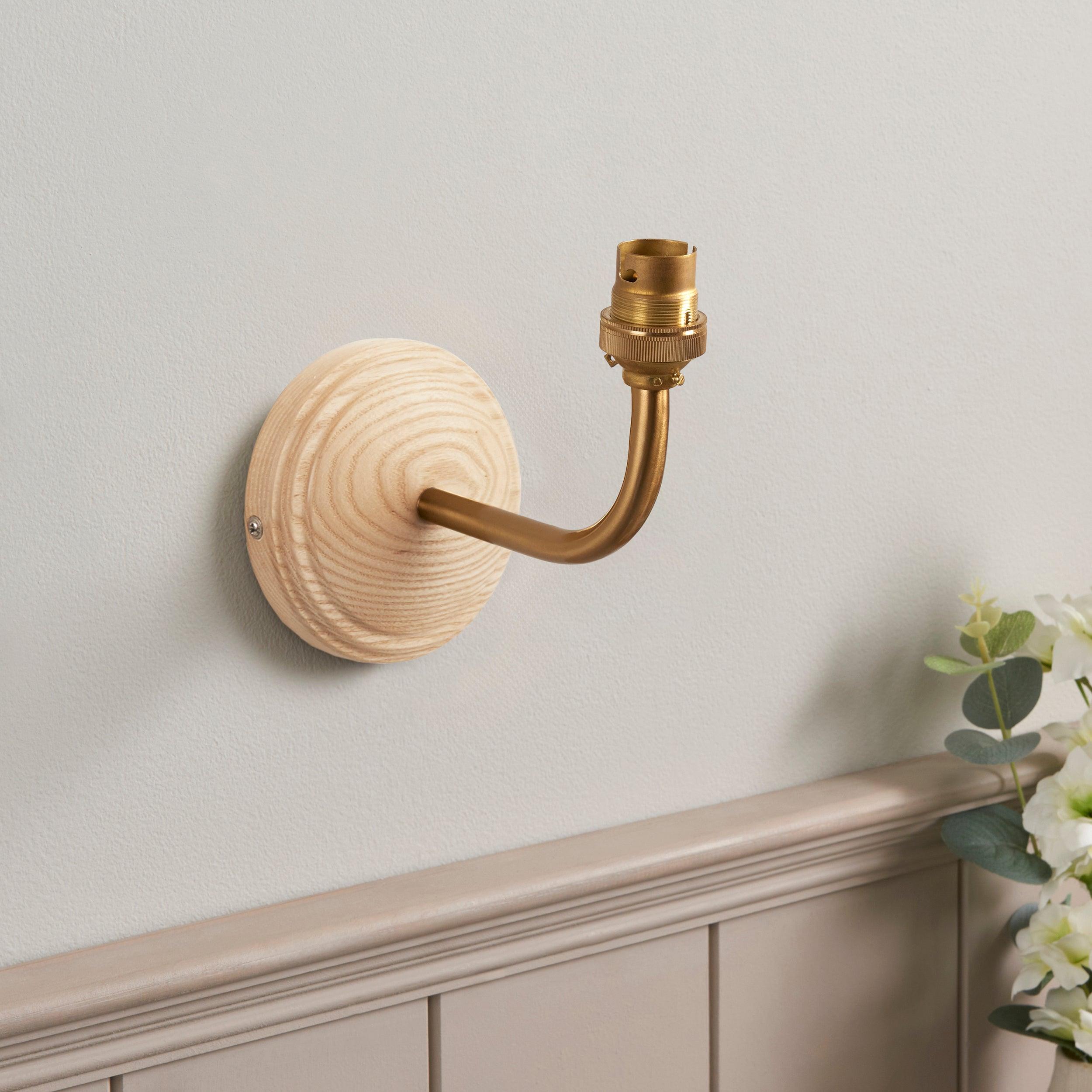 Arc Wooden Wall Light Fitting