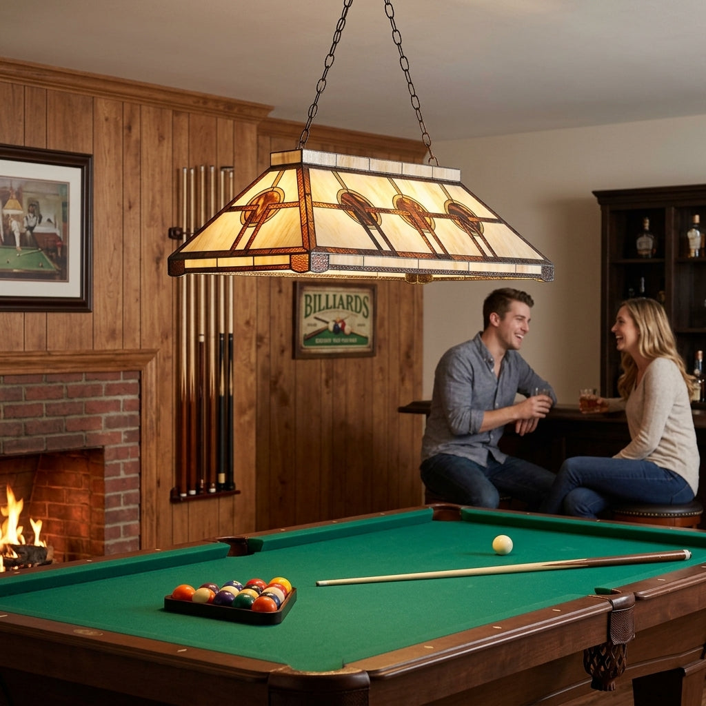 Oxford Tiffany Pool Table Light - Tiffany Lighting Direct