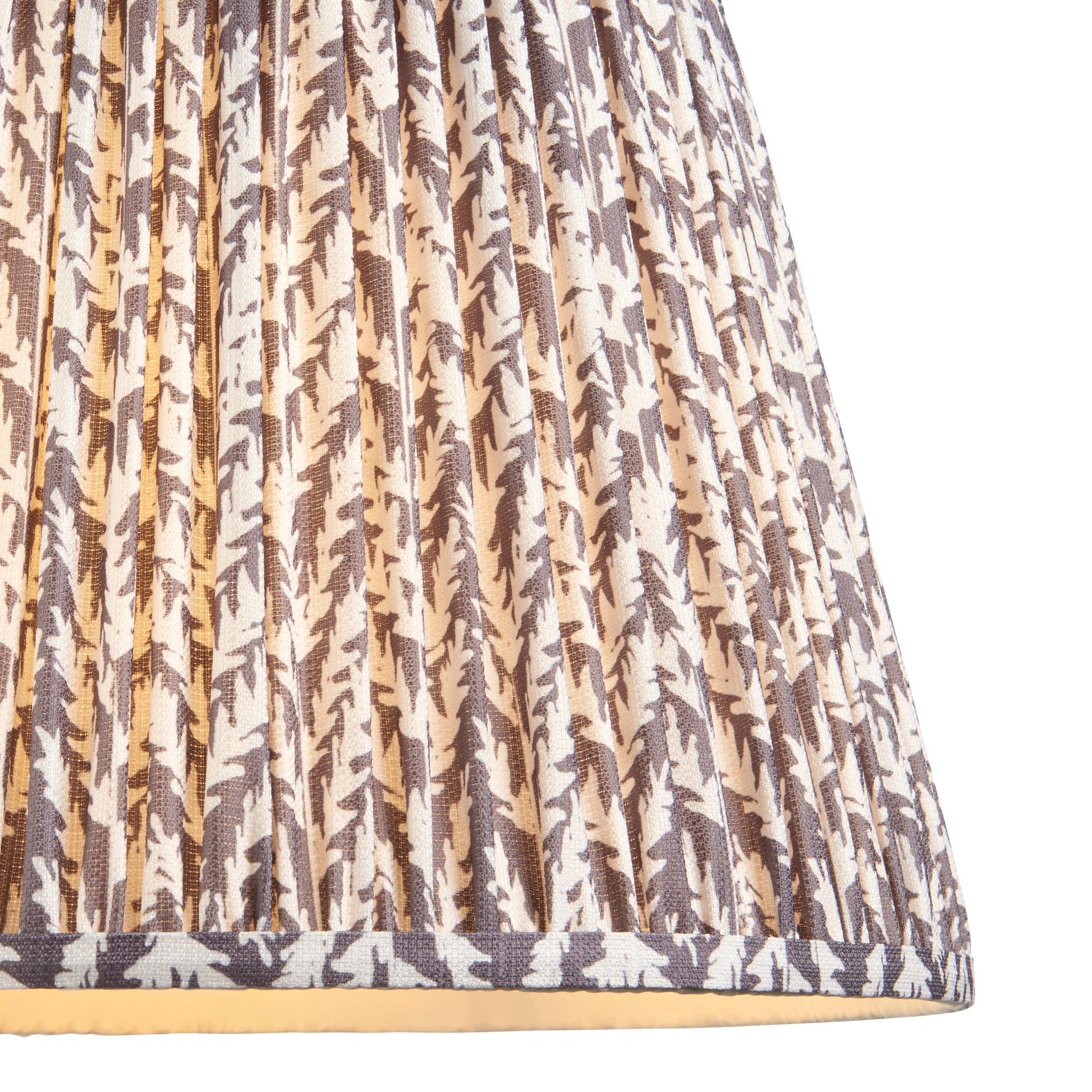 Eltham Ceiling Pendant Light With Red Flex and Grey Leaf 40cm Shade