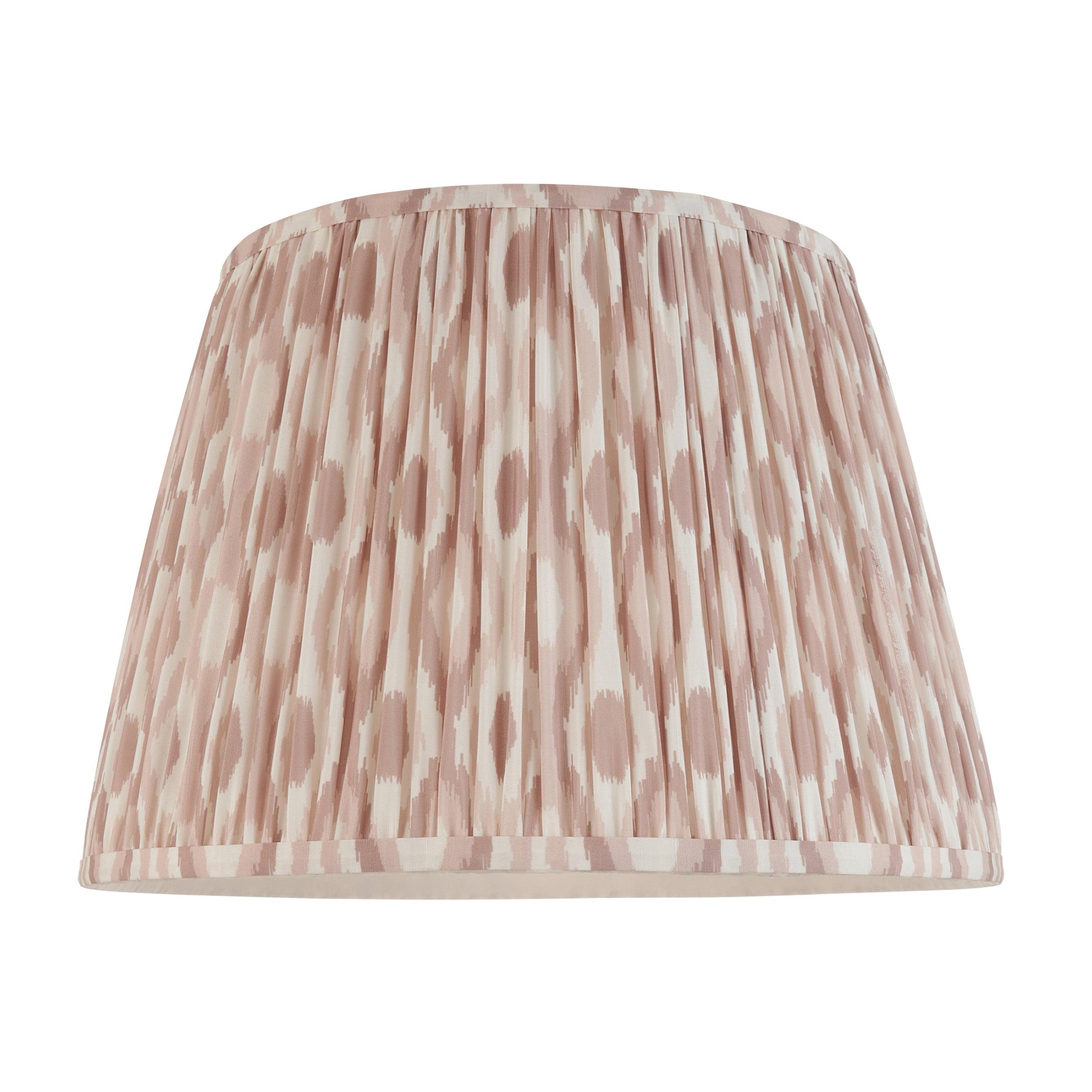 Eltham Ceiling Pendant Light With Red Flex and Neutral Ikat 40cm Shade