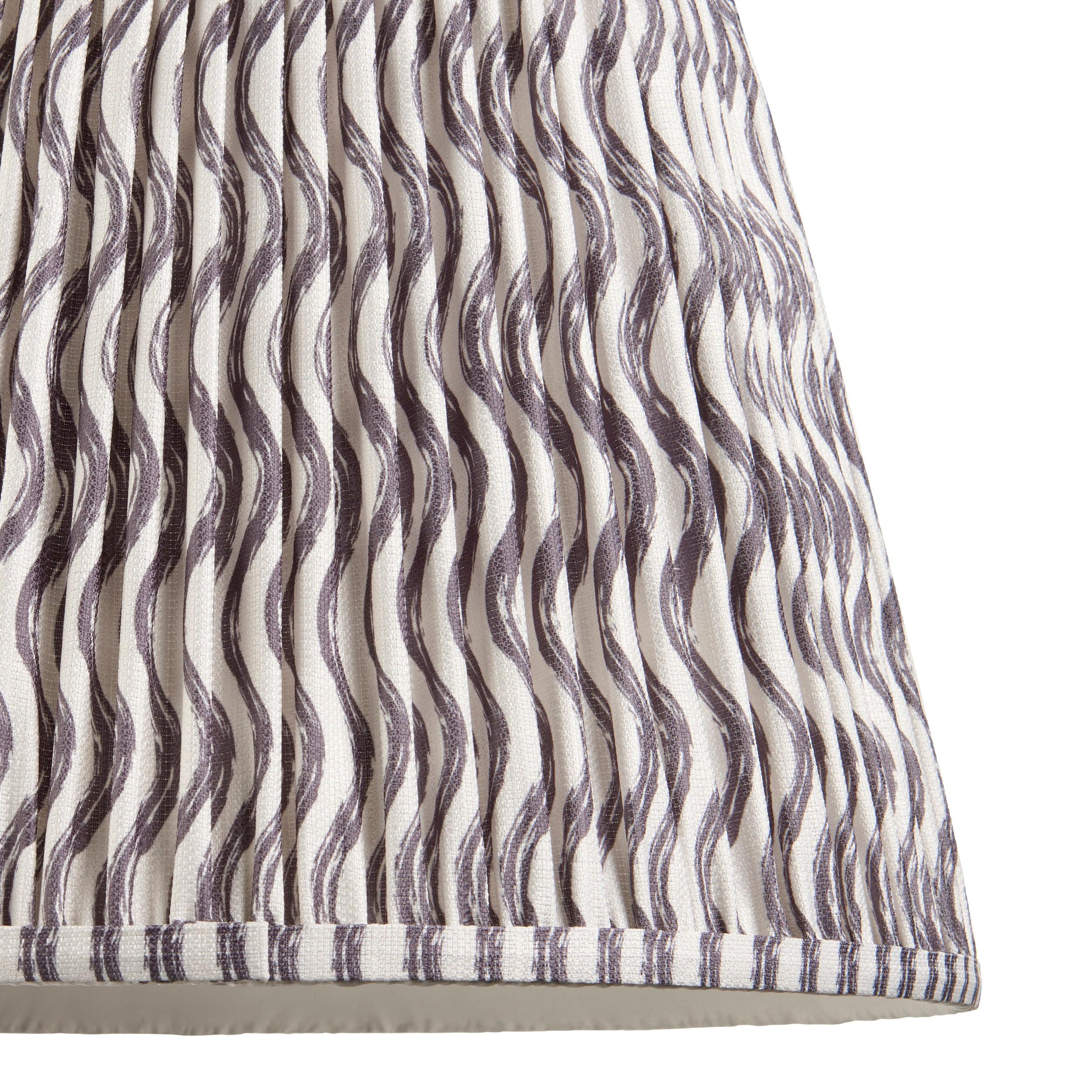 Eltham Ceiling Pendant Light With Green Flex and Grey Ripple 40cm Shade