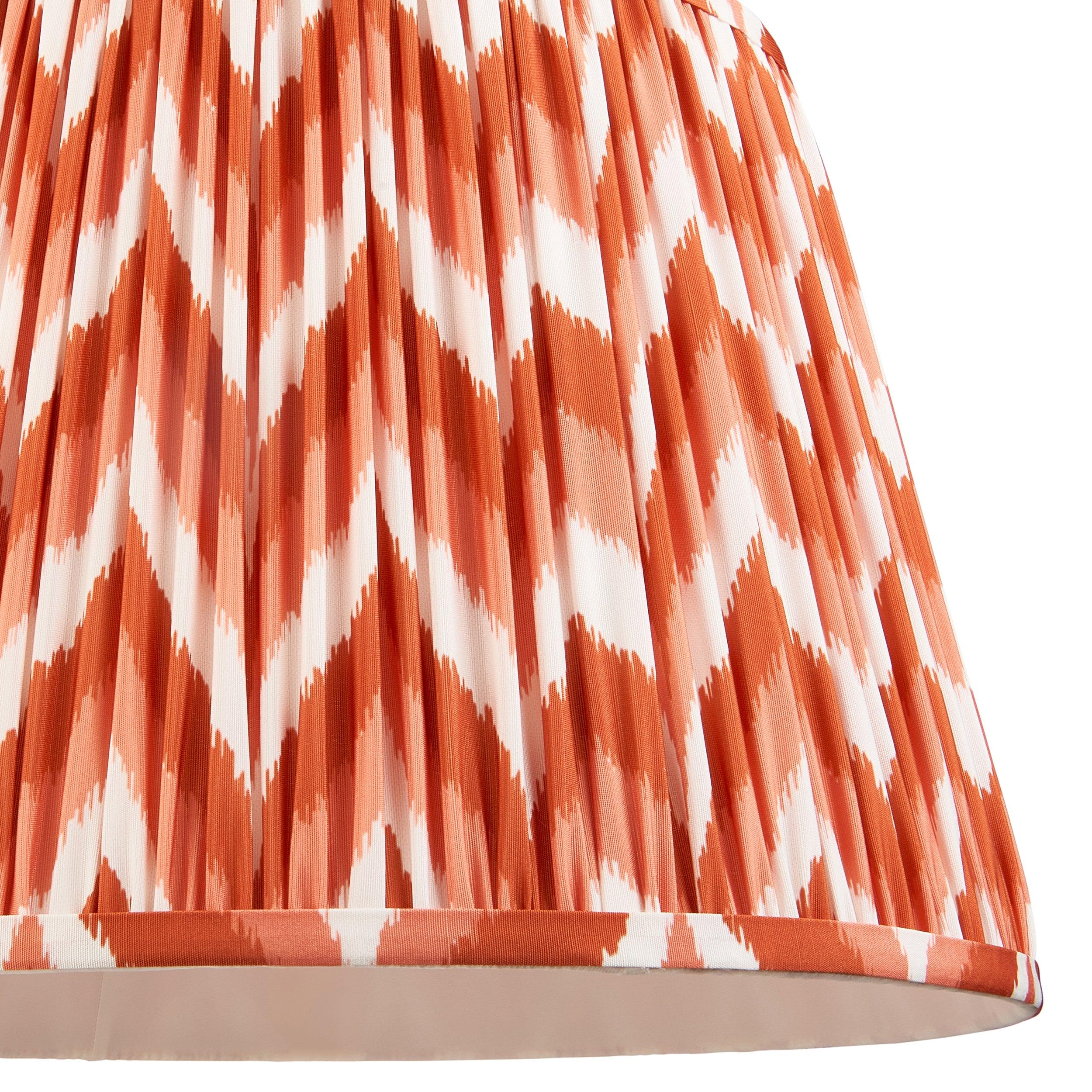Eltham Ceiling Pendant Light With Green Flex and Orange ZIgzag 40cm Shade