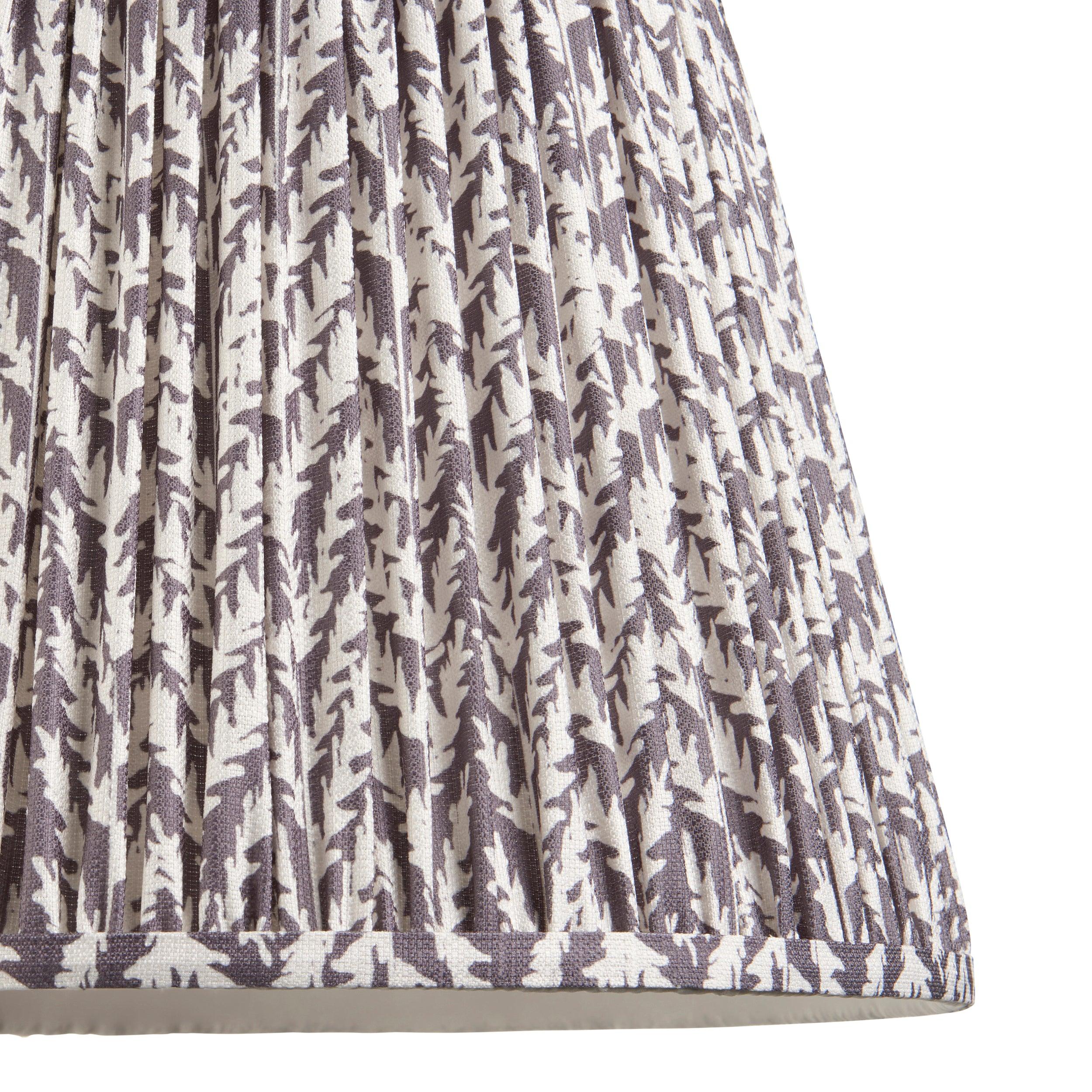 Eltham Ceiling Pendant Light With Blue Flex and Grey Leaf 40cm Shade