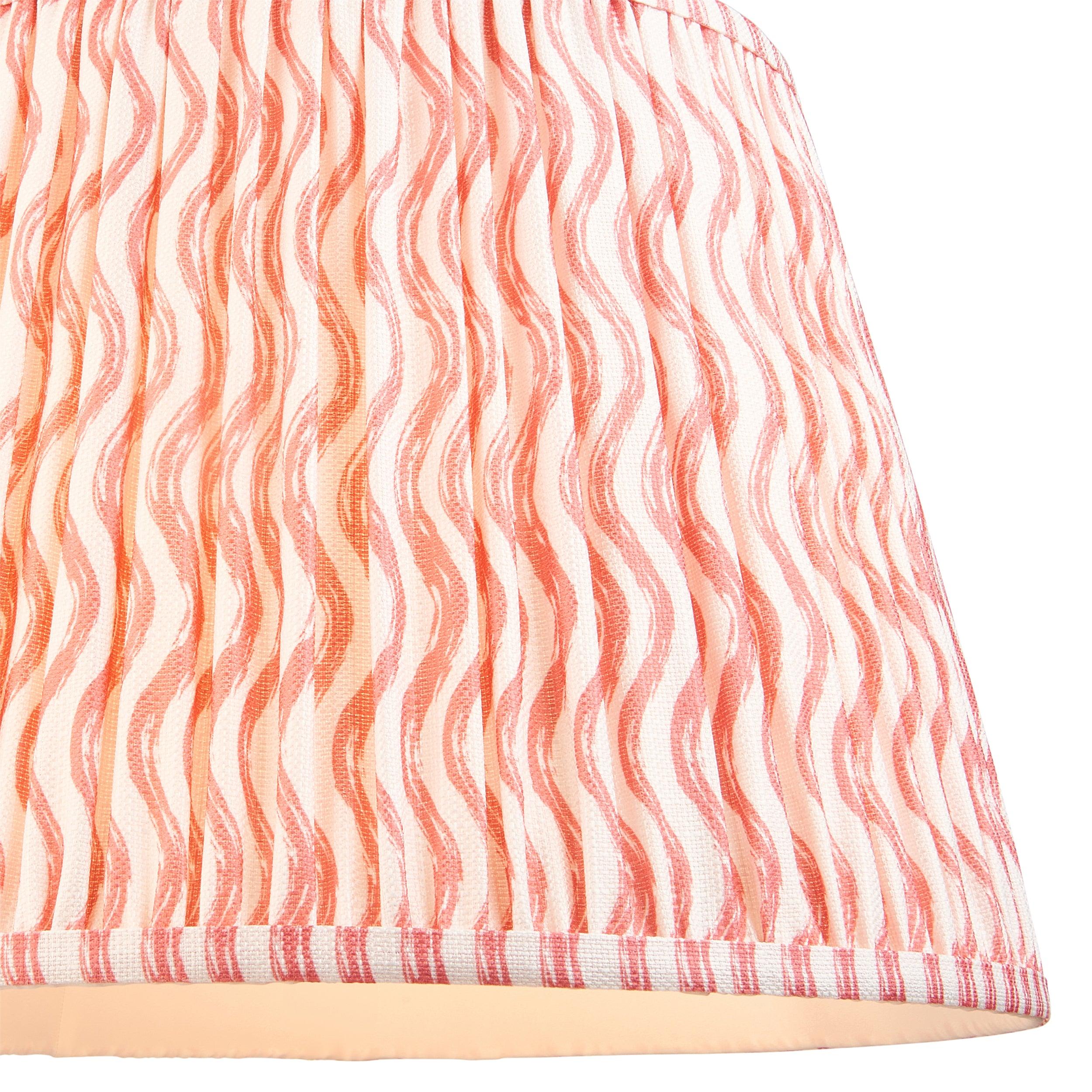 Eltham Ceiling Pendant Light With Blue Flex and Pink Ripple 40cm Shade