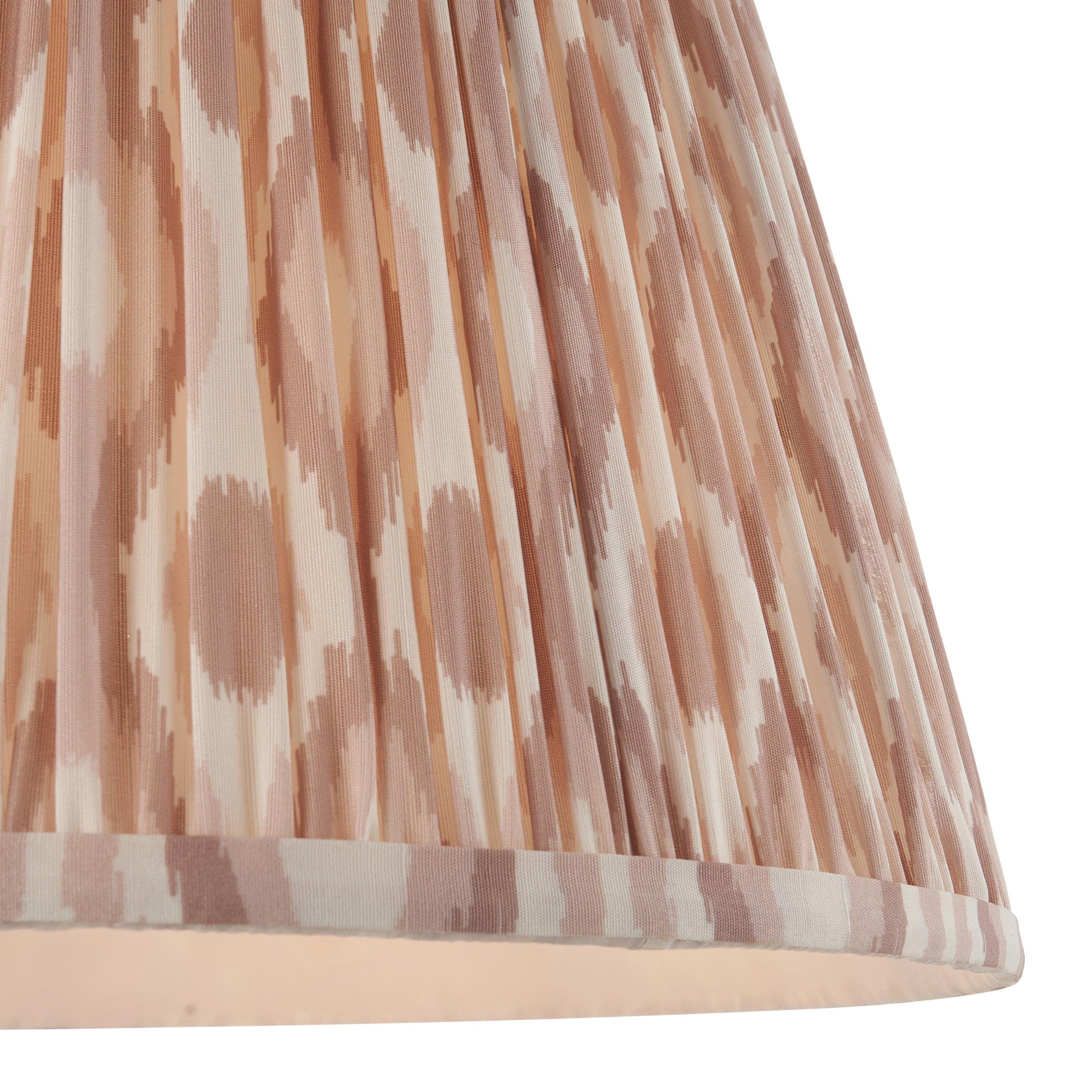 Eltham Ceiling Pendant Light With Blue Flex and Large Neutral Ikat 40cm Shade