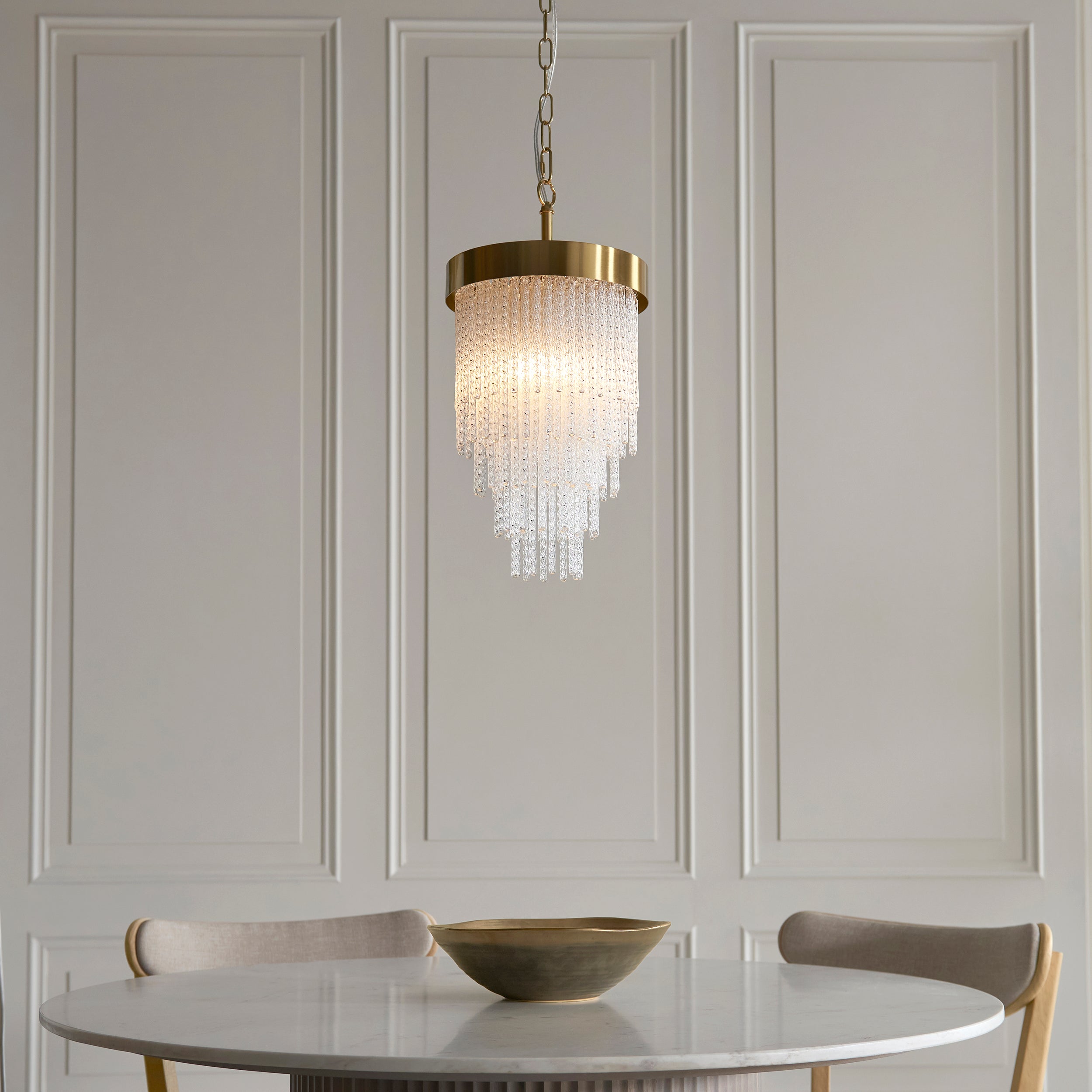 Anistoria Brass & Glass Rod Pendant-OPEN-BOX-50-200826
