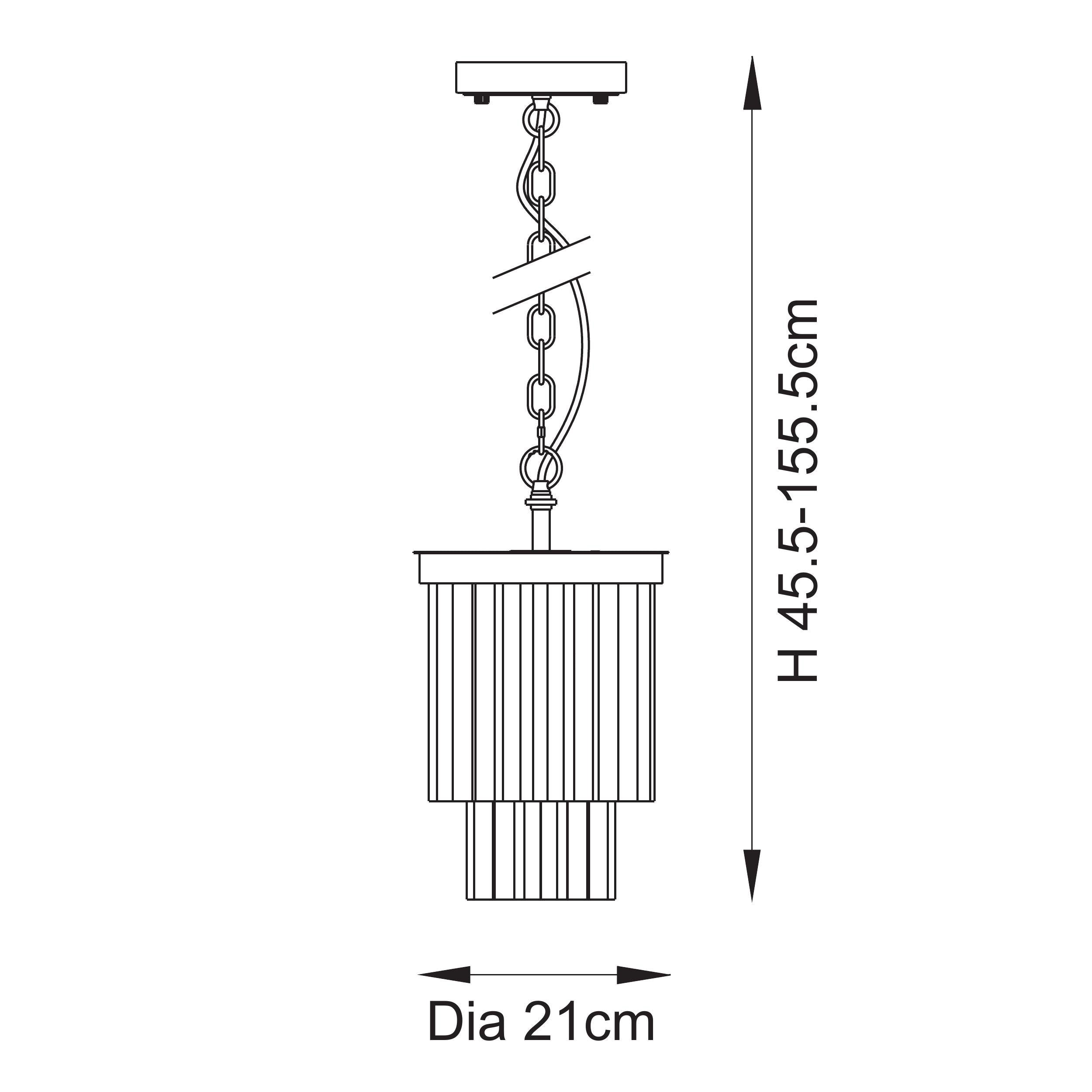Conaston Brass Pendant - Clear Cut Glass