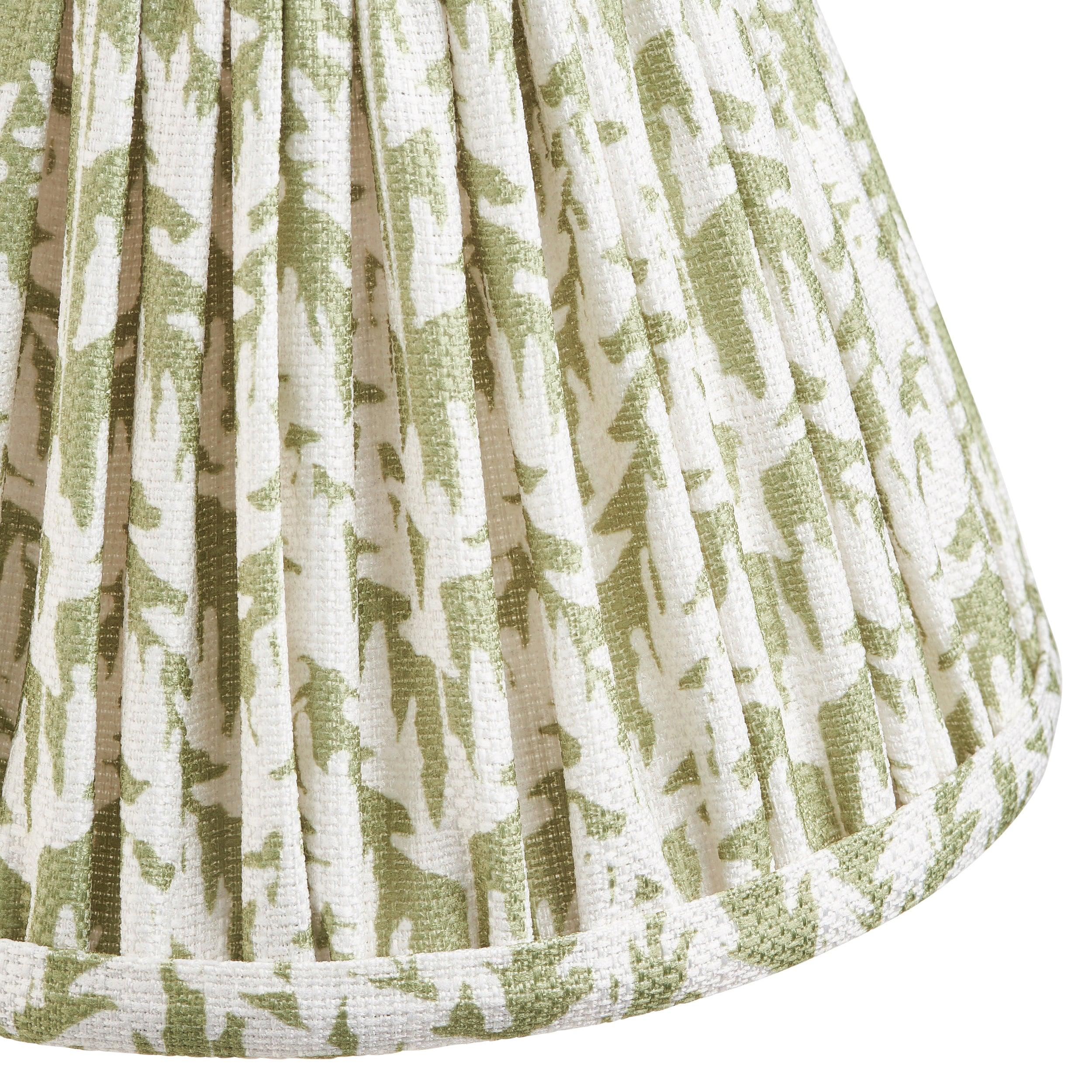 Dome Arc Brass Wall Light & Leaf 16cm Herb Garden Green Shade