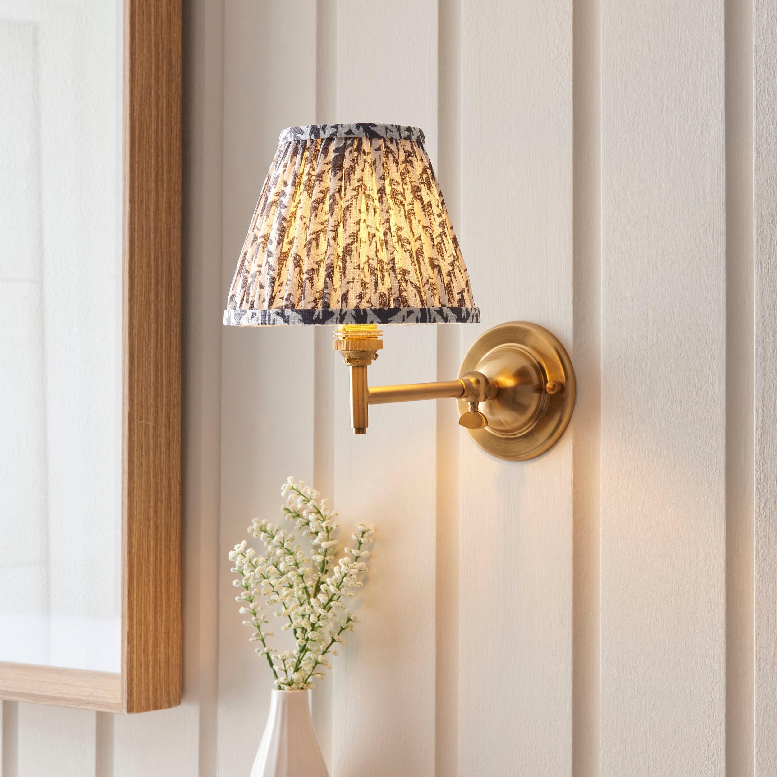 Dome Fold Brass Wall Light Fold & 16cm Shade