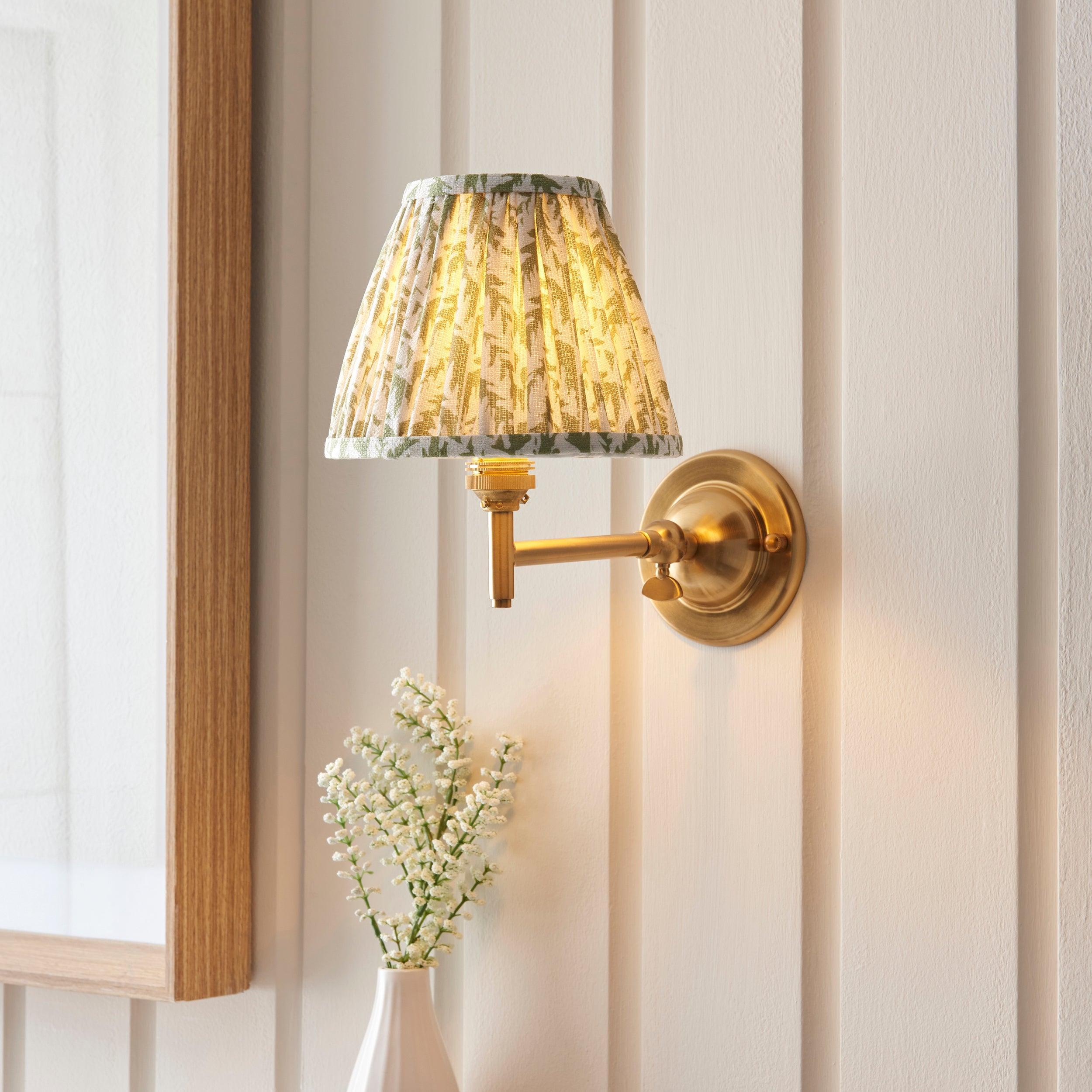 Dome Fold Brass Wall Light Fold & 16cm Shade