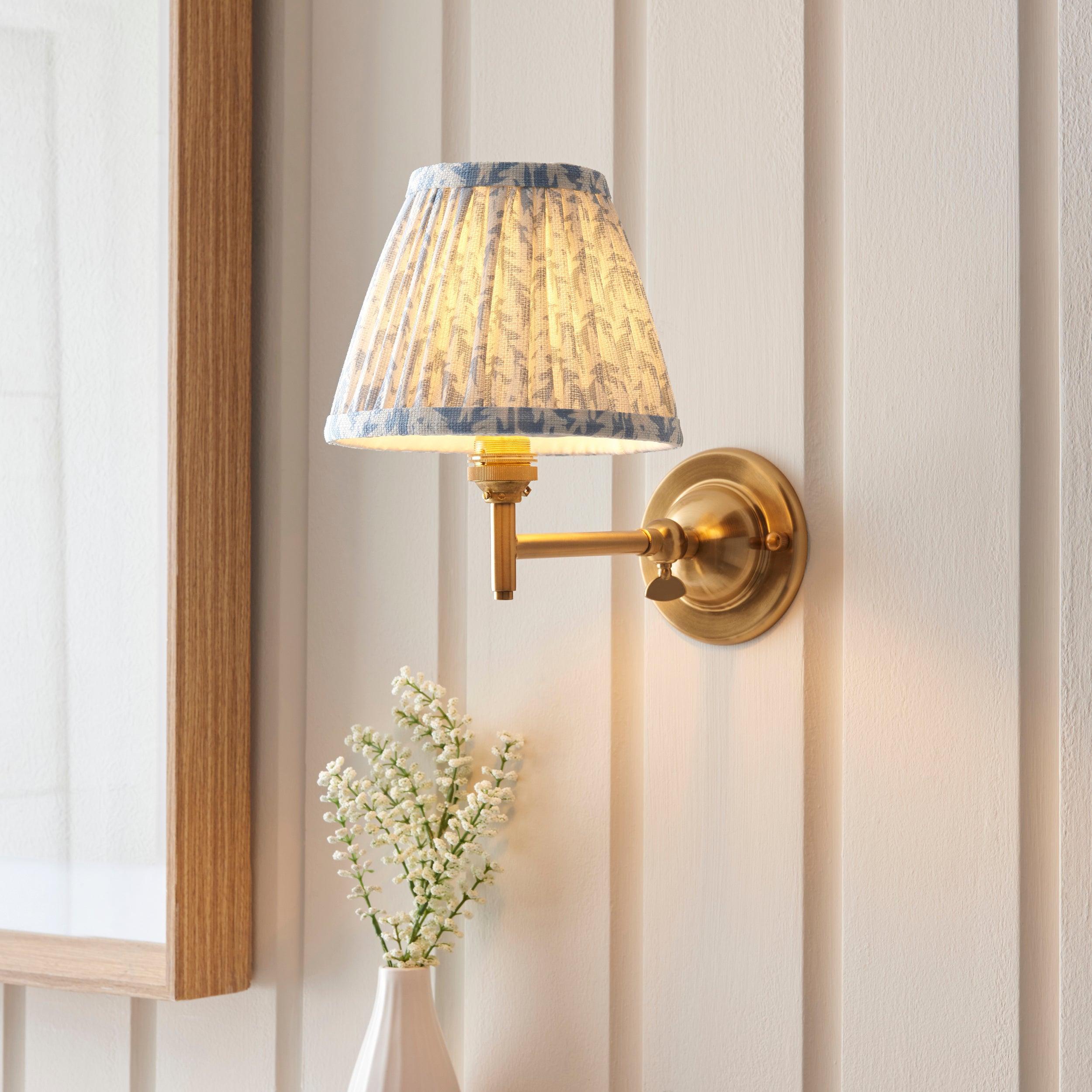 Dome Fold Brass Wall Light Fold & 16cm Shade