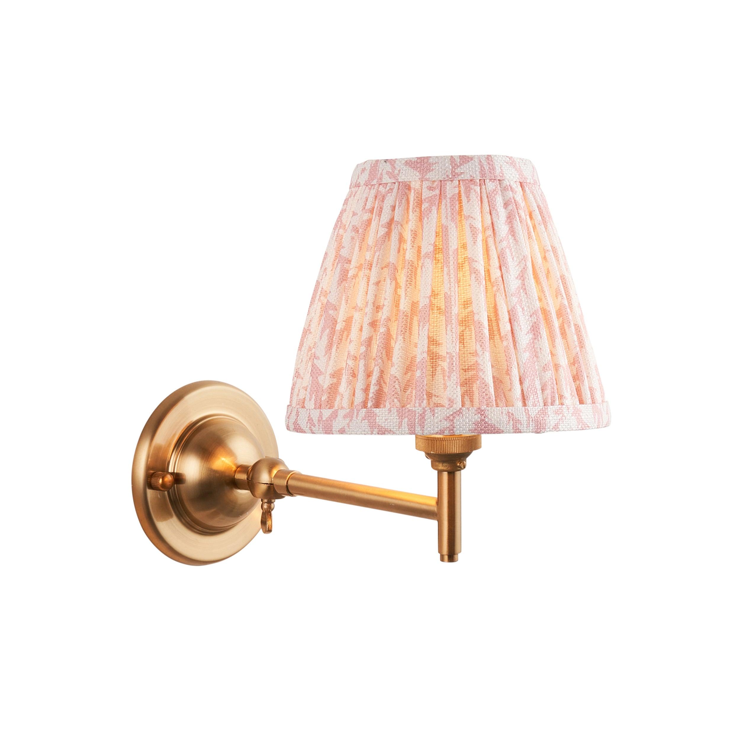Dome Fold Brass Wall Light Fold & Leaf 16cm Peachy keen Shade