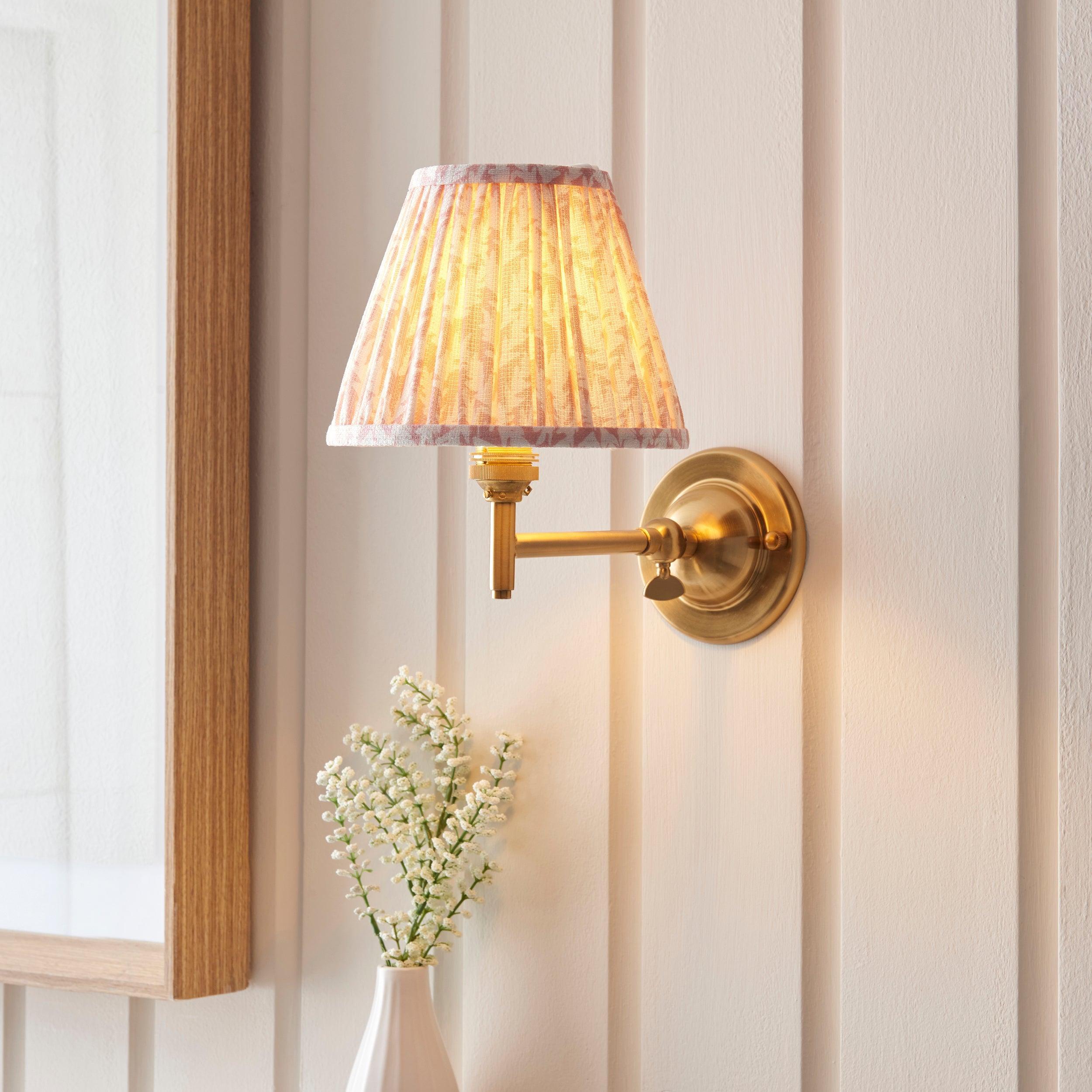 Dome Fold Brass Wall Light Fold & 16cm Shade