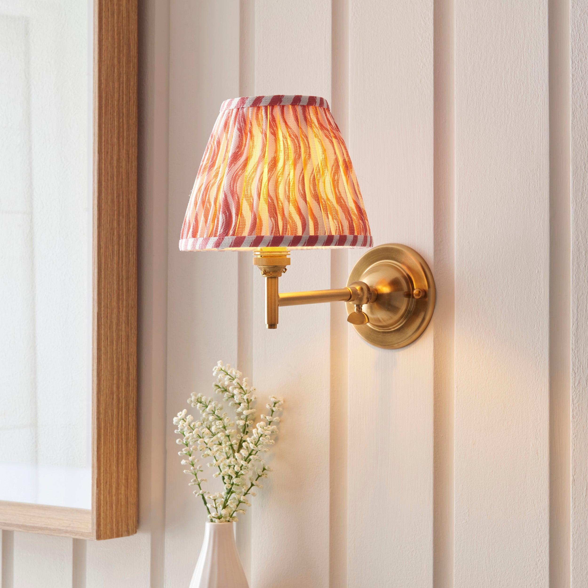 Dome Fold Brass Wall Light Fold & 16cm Shade