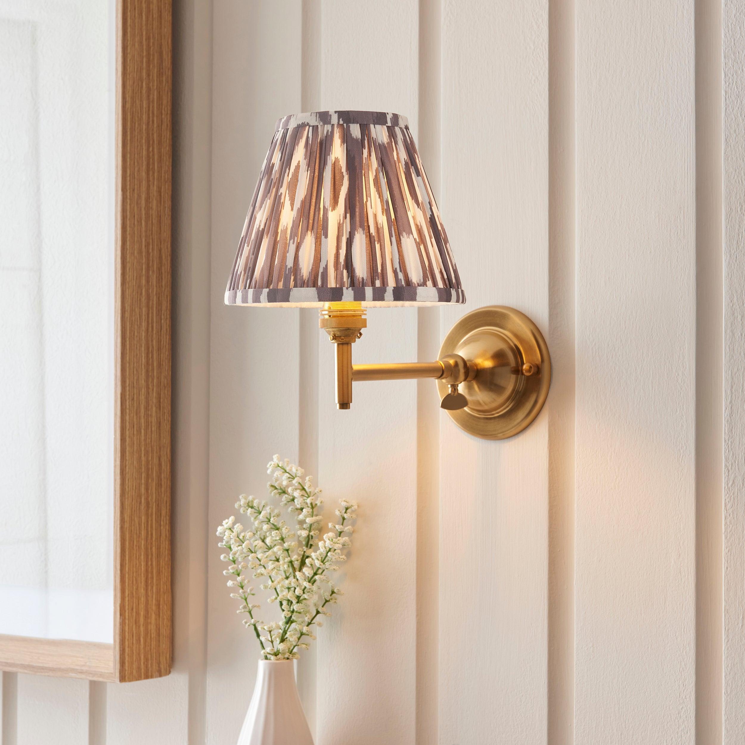 Dome Fold Brass Wall Light Fold & 16cm Shade
