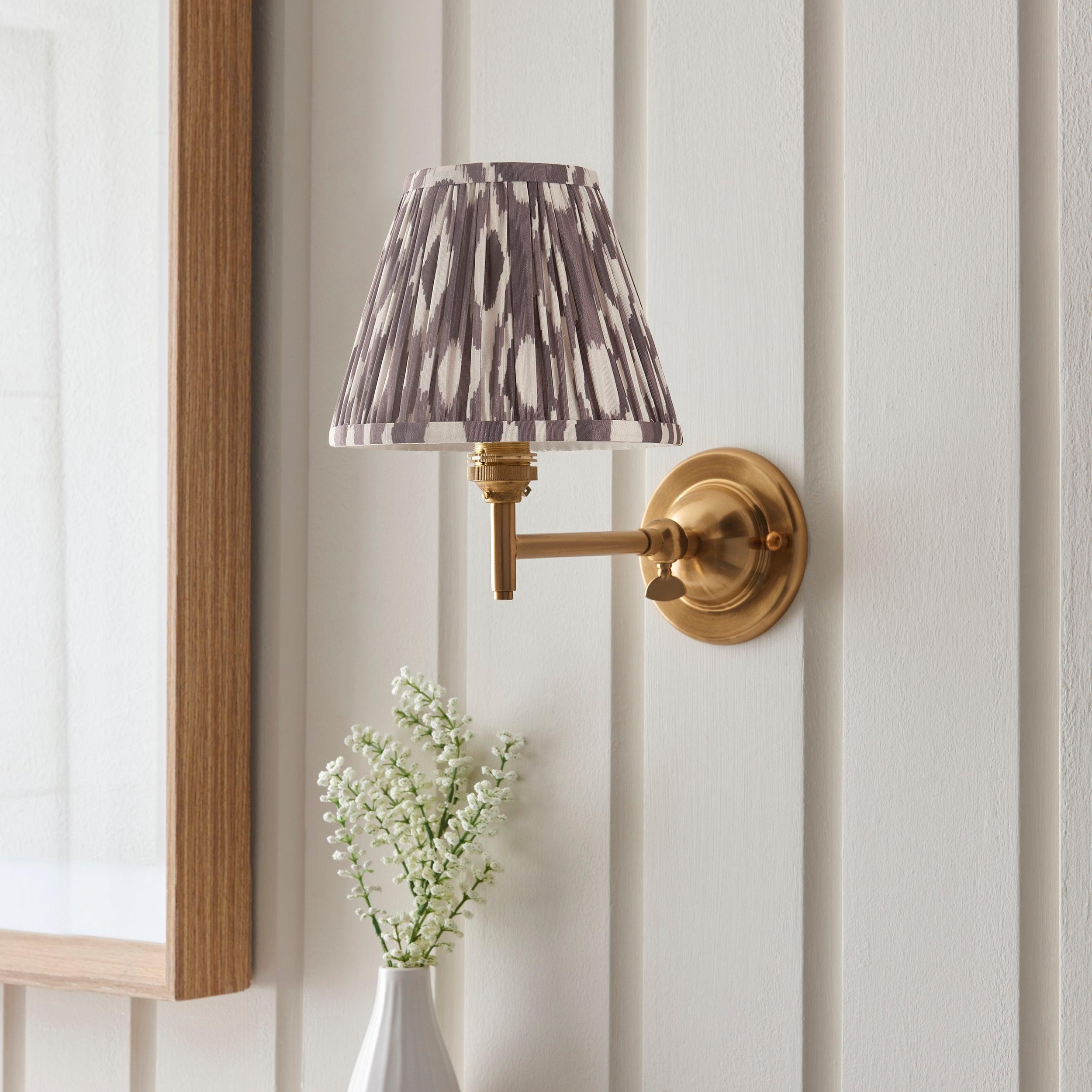 Dome Fold Brass Wall Light Fold & 16cm Shade