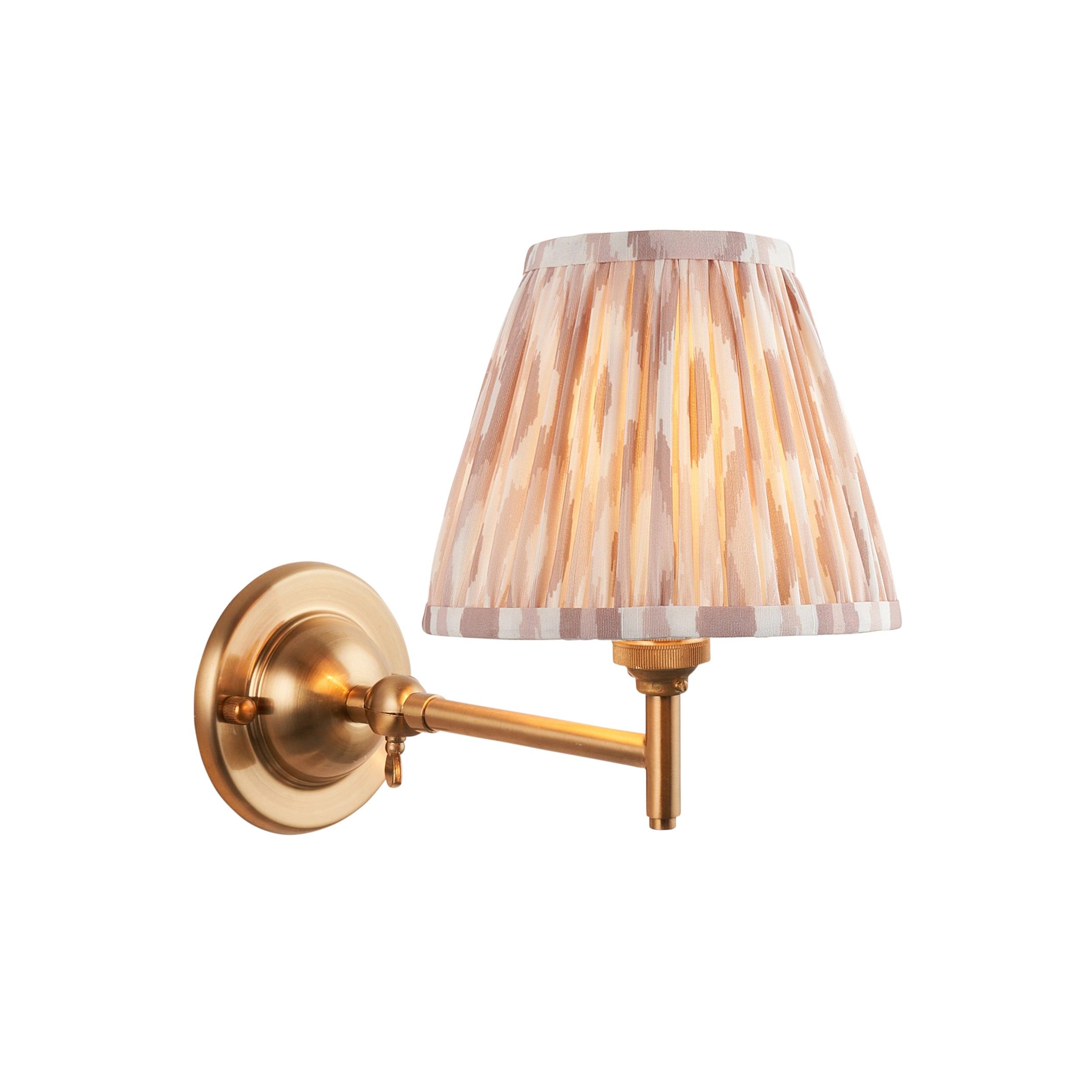 Dome Fold Brass Wall Light Fold & Ikat 16cm Neutral Shade