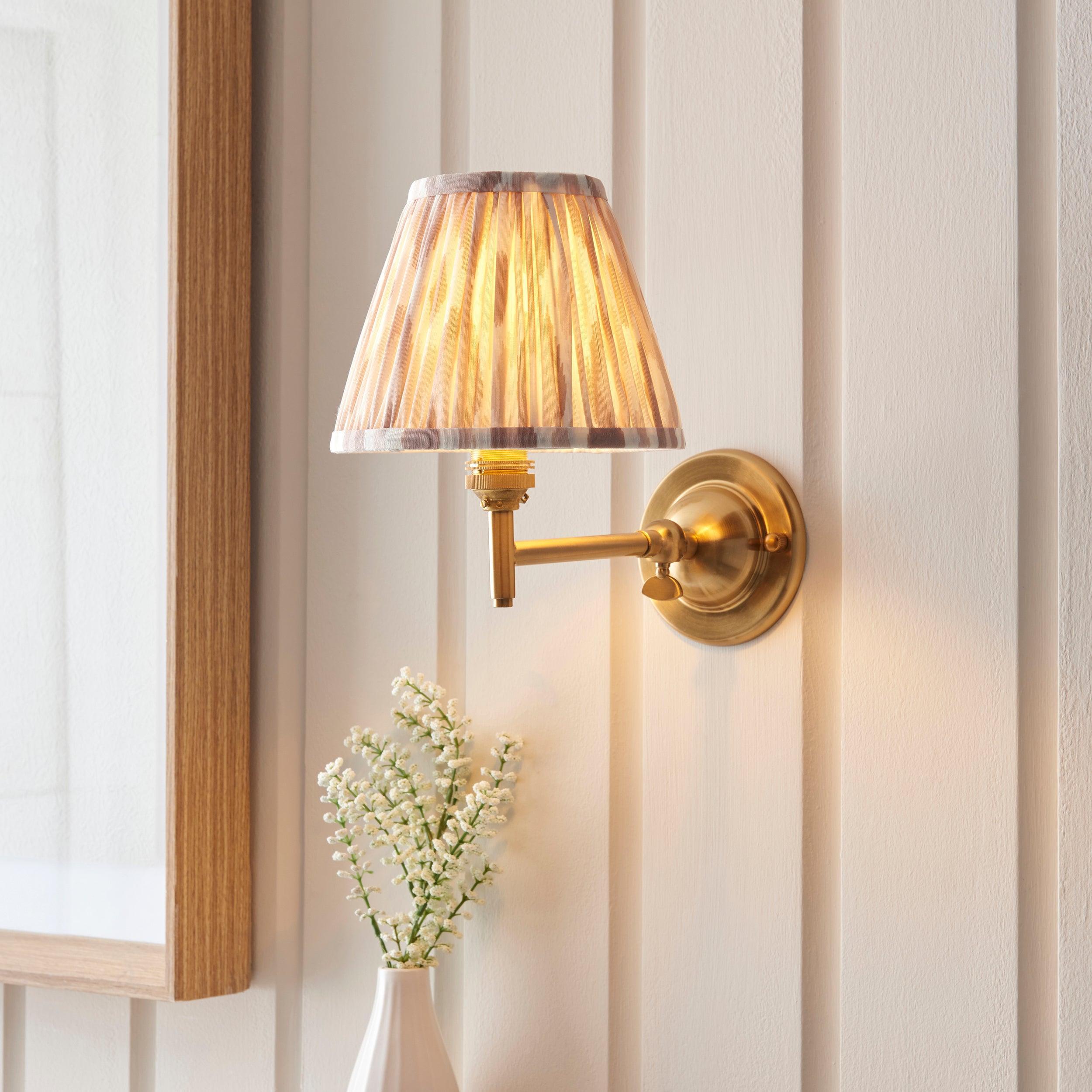Dome Fold Brass Wall Light Fold & 16cm Shade