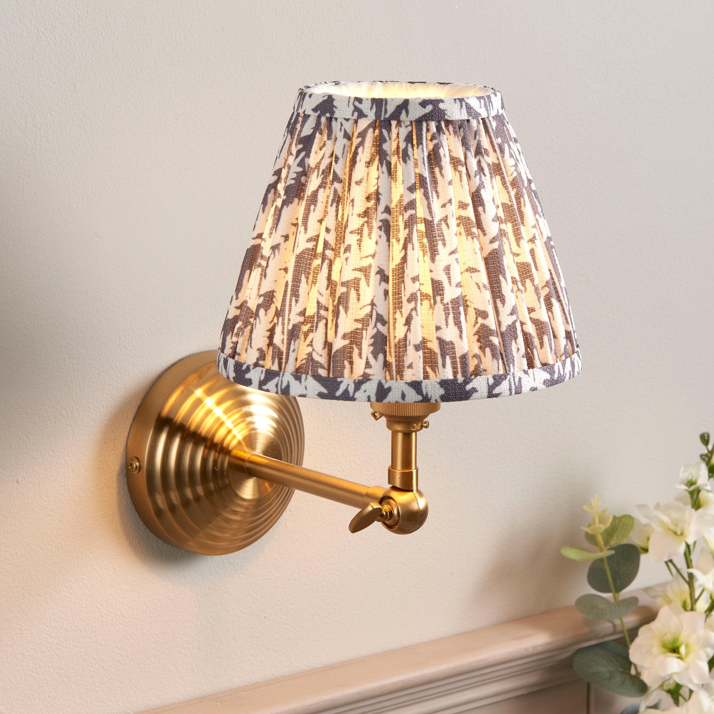 Obelisk Brass Wall Light Wing & 16cm Shade