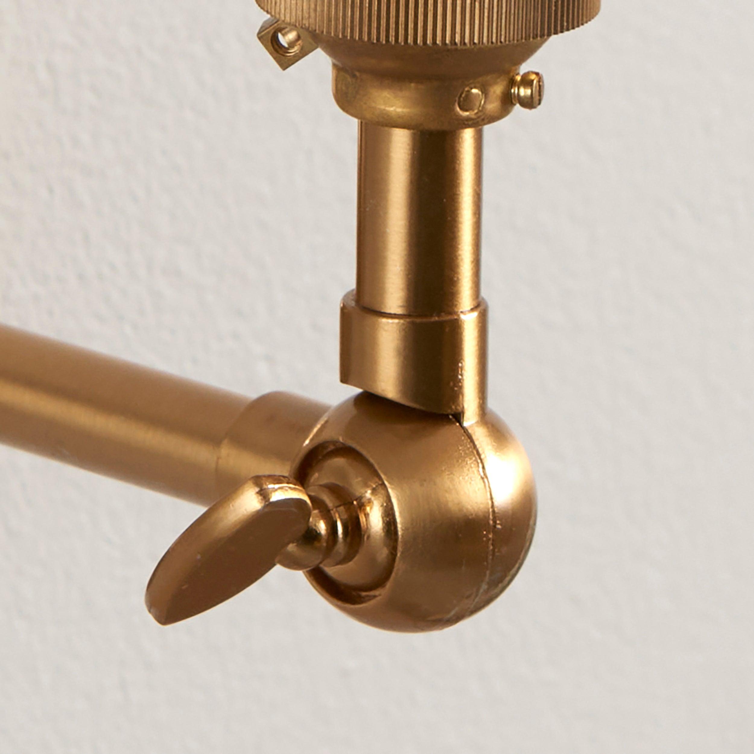 Obelisk Brass Wall Light Wing & Ripple 16cm Pearl Grey Shade