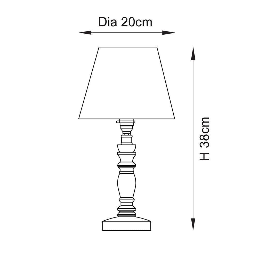 Bibury Green Table Lamp & Zigzag 20cm Pearl Grey Shade — close-up detail