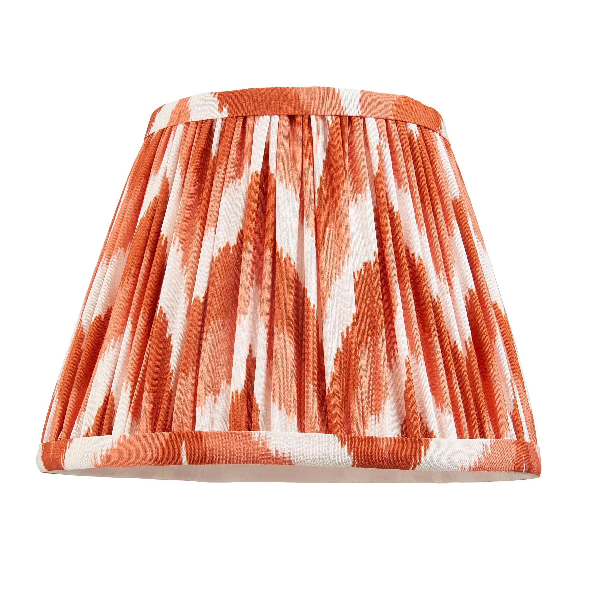 Obelisk Arc Brass Wall Light & Zigzag 20cm Apricot Orange Shade