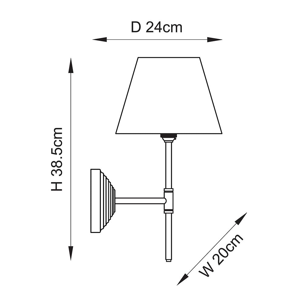 Obelisk Brass Wall Light T Bar & Zigzag 20cm Pearl Grey Shade — close-up detail