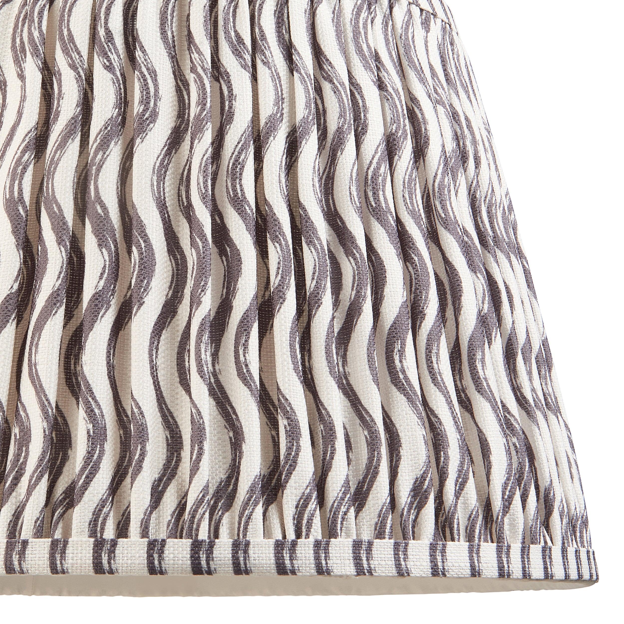 Carnaby Blue Floor Lamp & Ripple 35cm Pearl Grey Shade