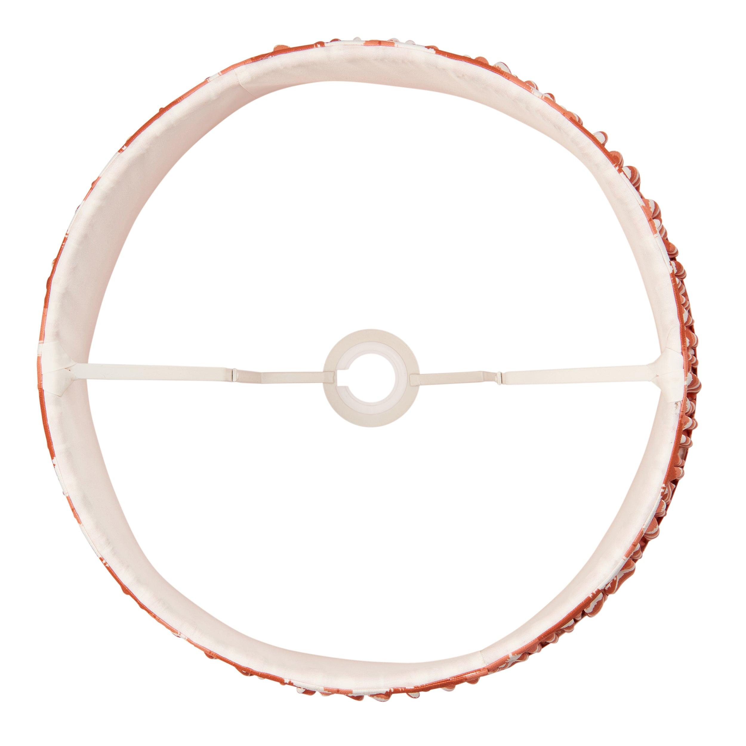 Carnaby Blue Floor Lamp & Zigzag 35cm Apricot Orange Shade