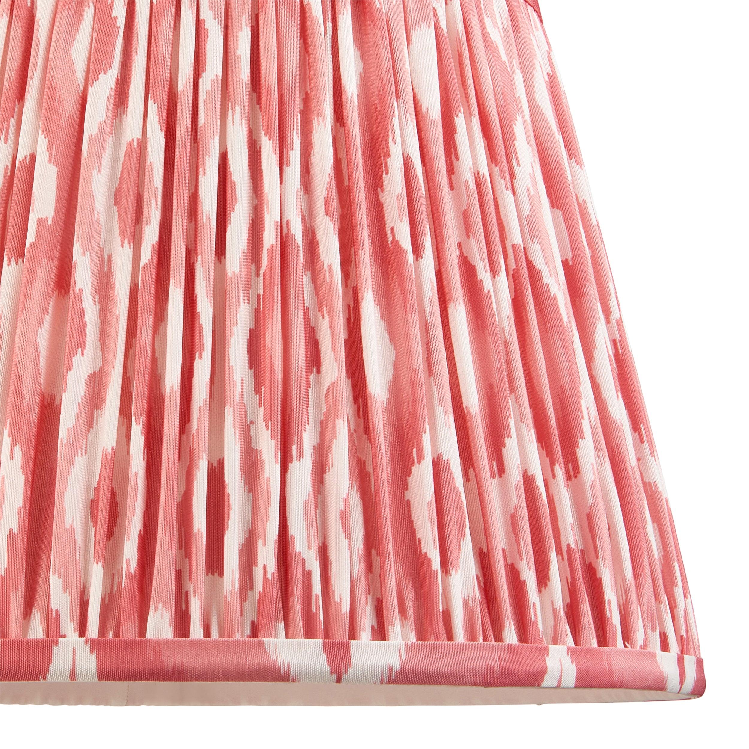 Carnaby Pink Floor Lamp & Ikat 35cm Coral Pink Shade