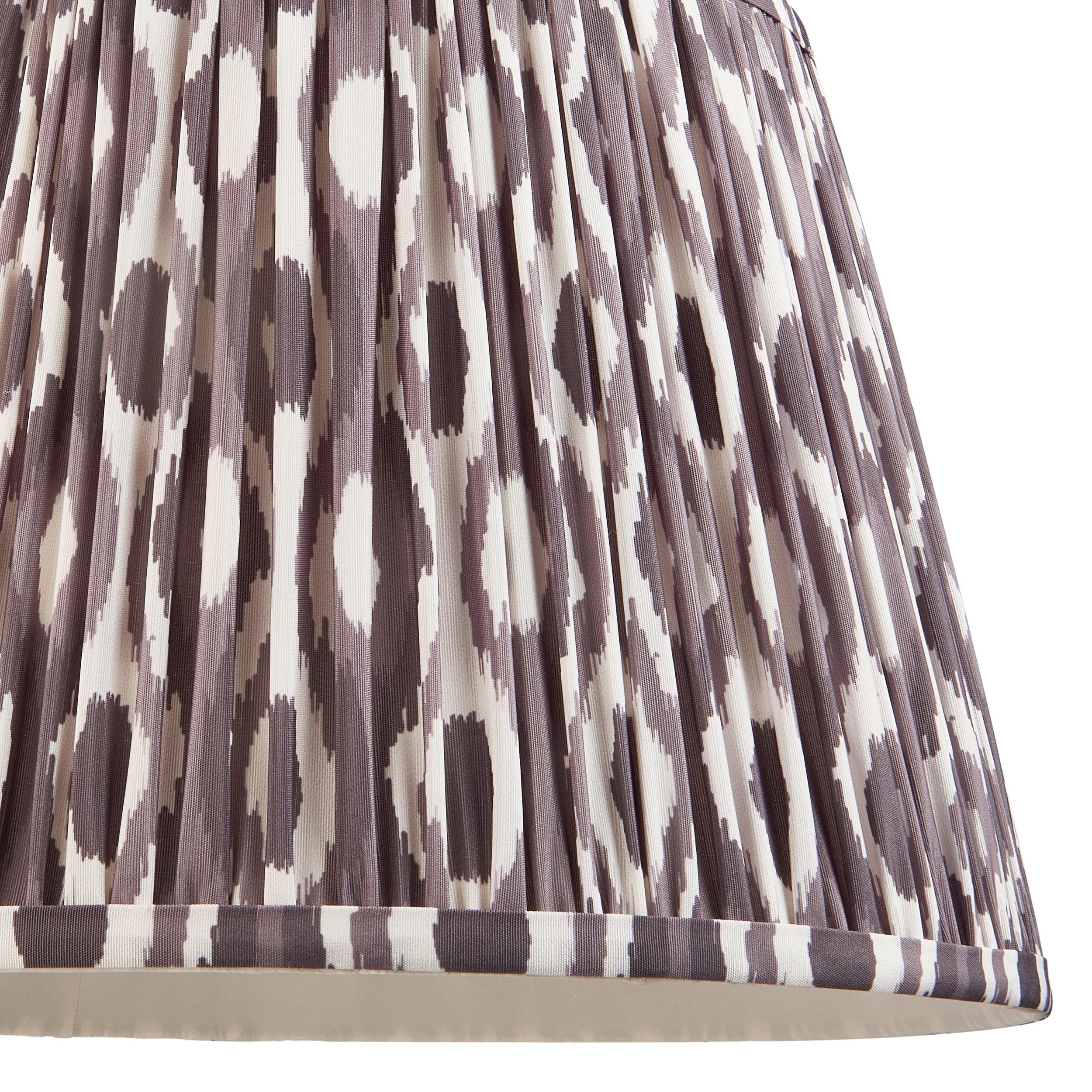 Carnaby Pink Floor Lamp & Ikat 35cm Pearl Grey Shade
