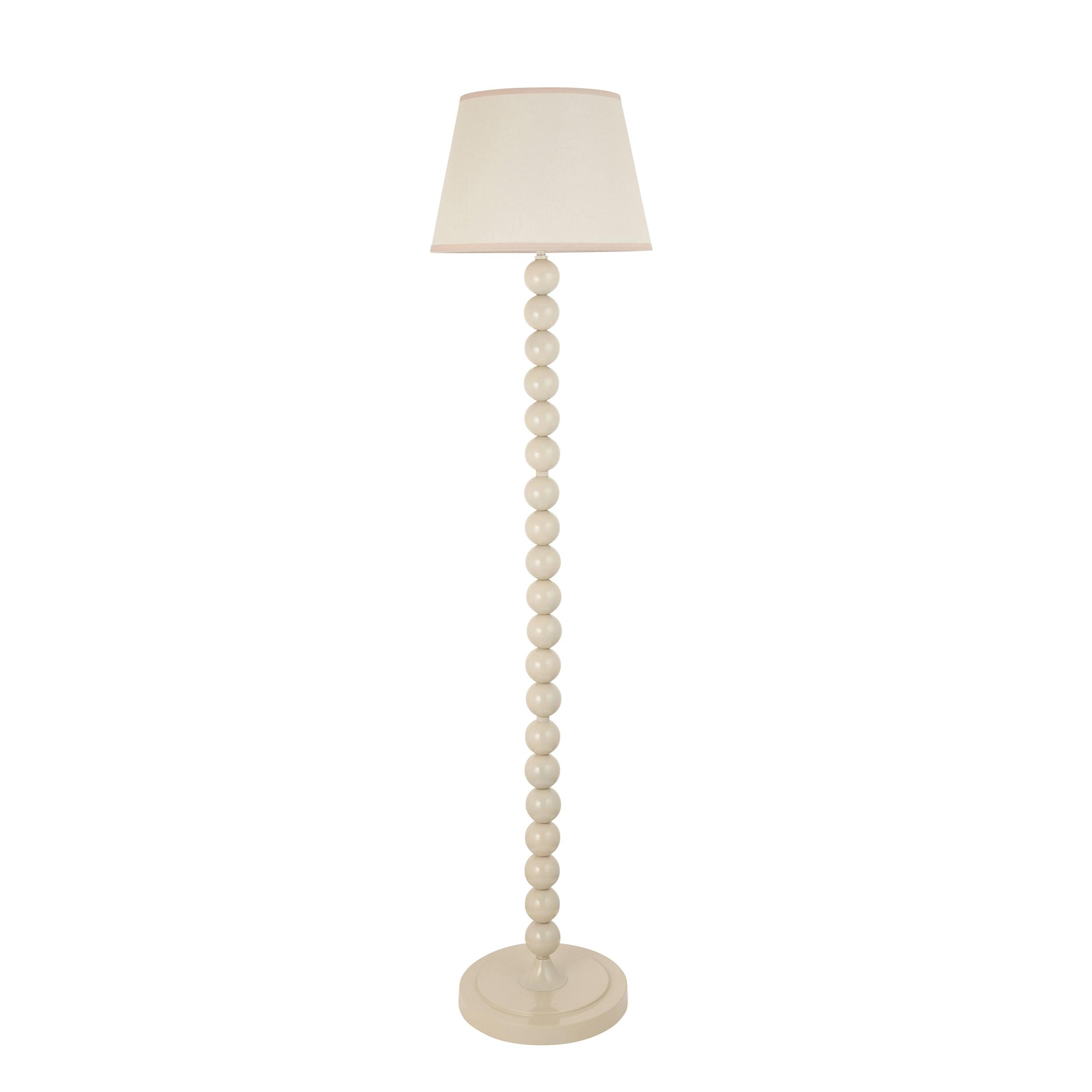 Higgledy White Floor Lamp & Ivy 35cm Vintage White Shade