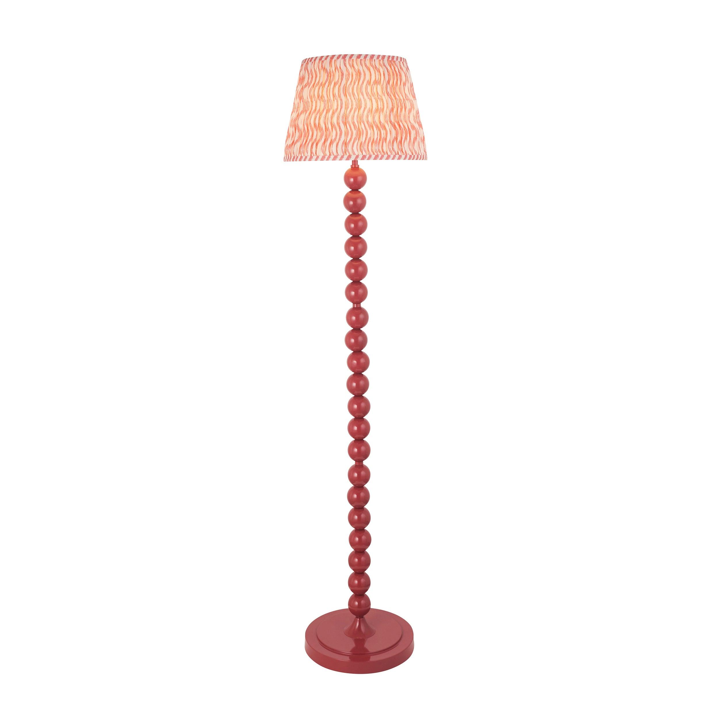 Higgledy Pink Floor Lamp & Ripple 35cm Coral Pink Shade